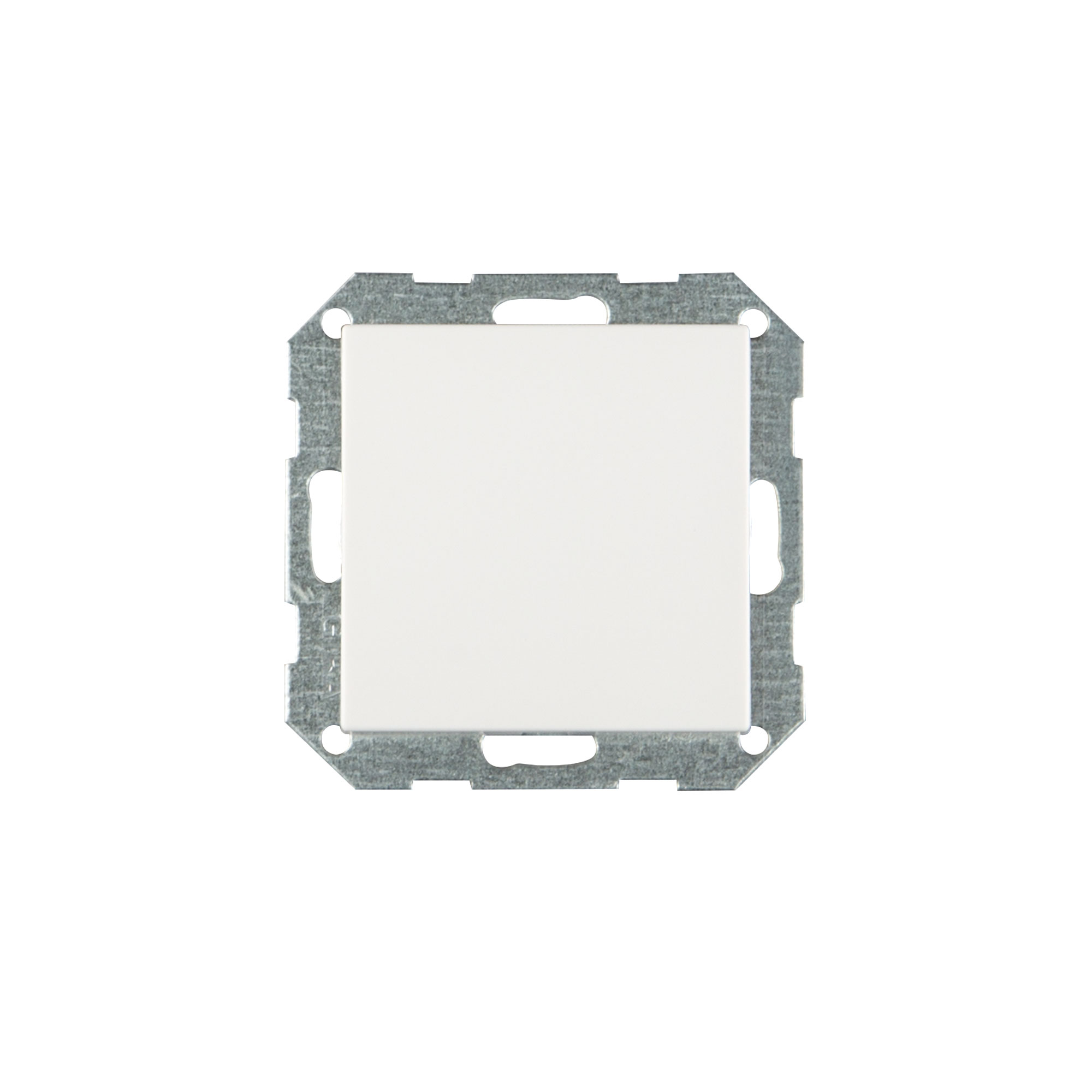 Quadratische Blindabdeckung mit Metallrahmen für elektrische Installationen