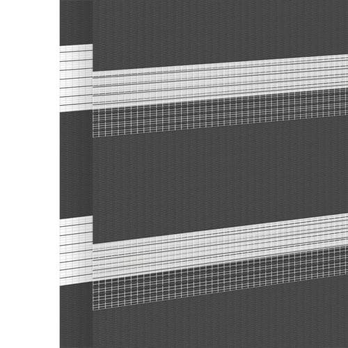 Stoffmuster für Doppelrollo nach Maß | 7595 schwarz / lichtdurchlässig / Tulum