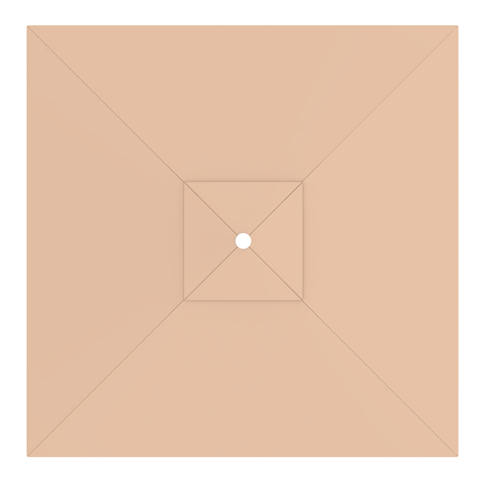 Quadratische Bespannung für Sonnenschirm mit zentraler Öffnung