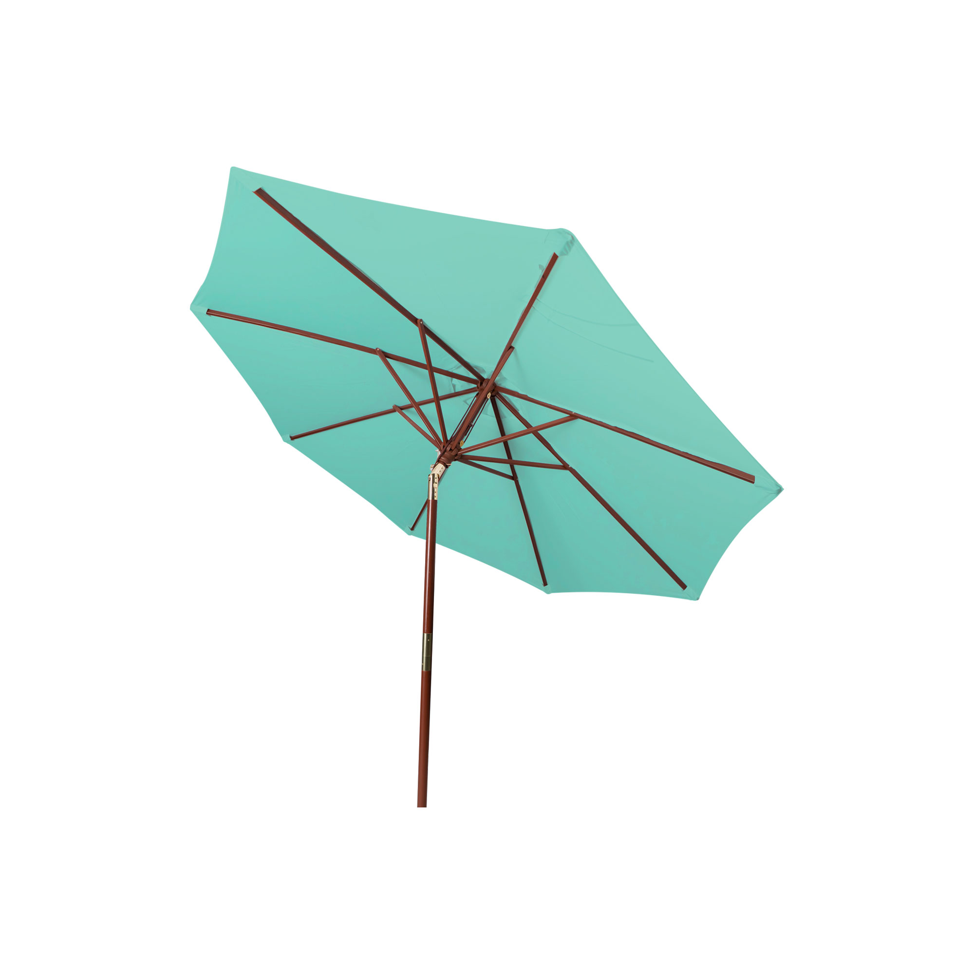 slider_image_20eaae2ce267409fbe57fb45278f74d7 Knickbarer Holz-Sonnenschirm mit Streben und zentralem Mast für Schatten im Freien