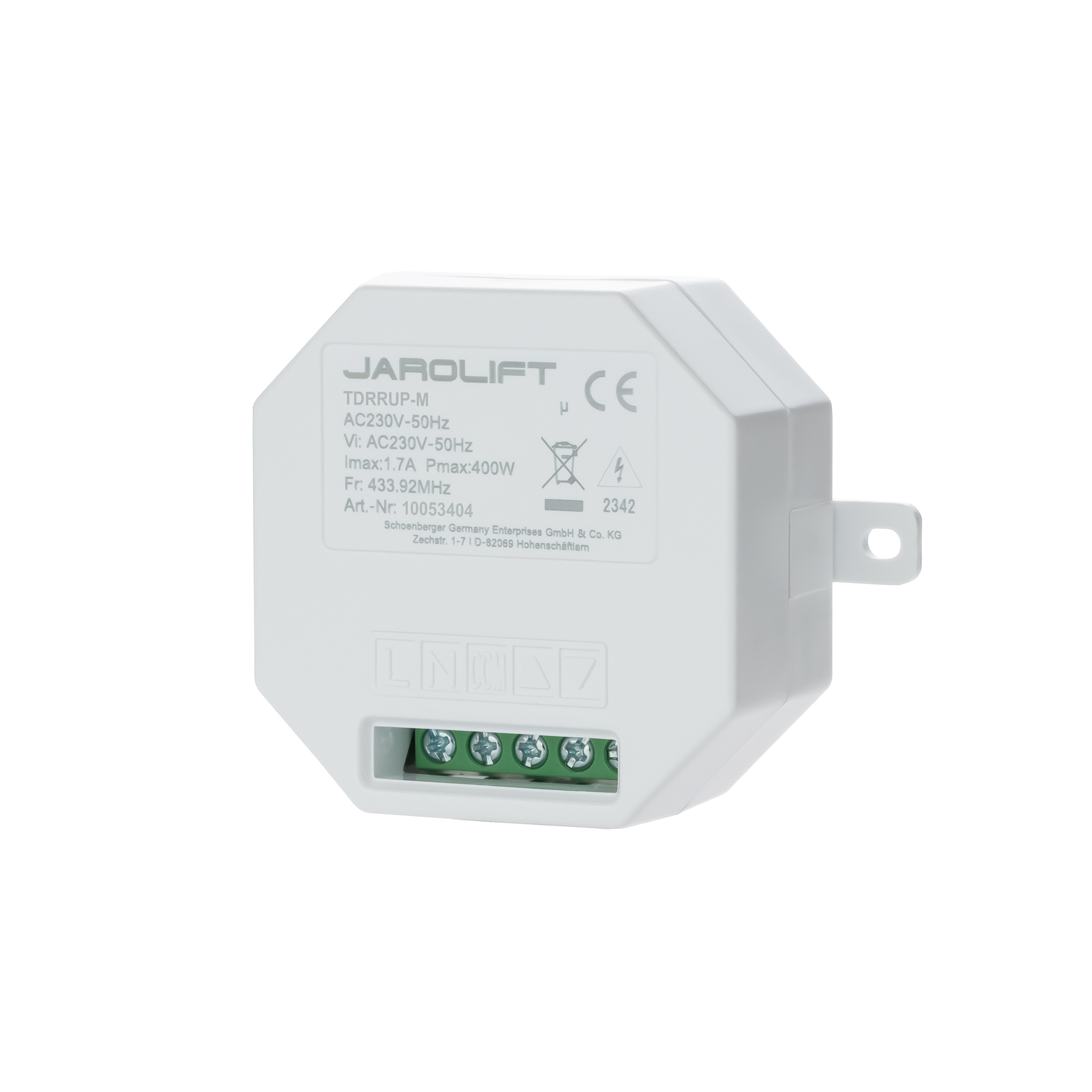 slider_image_0193493918f67d30beb9f94c68f3e071 Funkempfänger für Markisenmotoren, 1-Kanal, Unterputzmontage, mit Anschlussklemmen