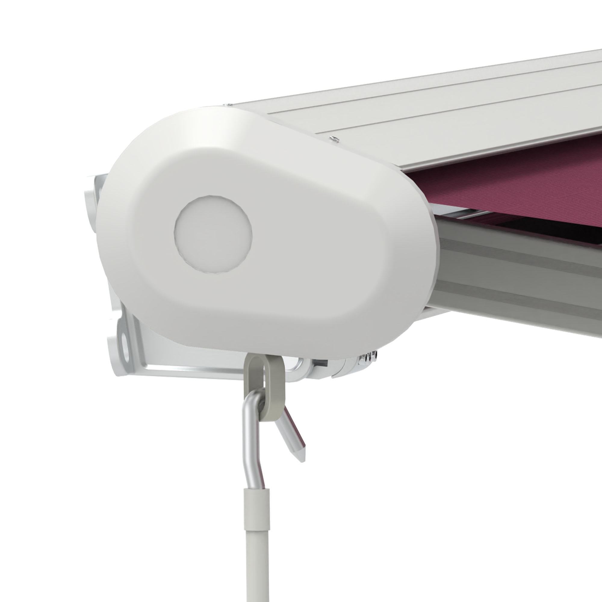 slider_image_0192905aa7627c0aad0c5d05cb589456 Kassettenmarkise Curve 2000 mit geschlossener Kassette und Kurbelmechanismus