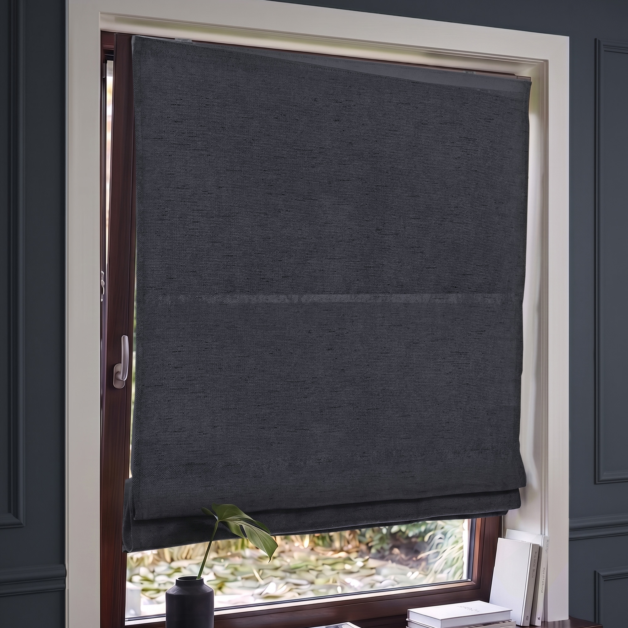 Ivora Premium Raffrollo | 80 x 130 cm, anthrazit, vollverdunkelnd