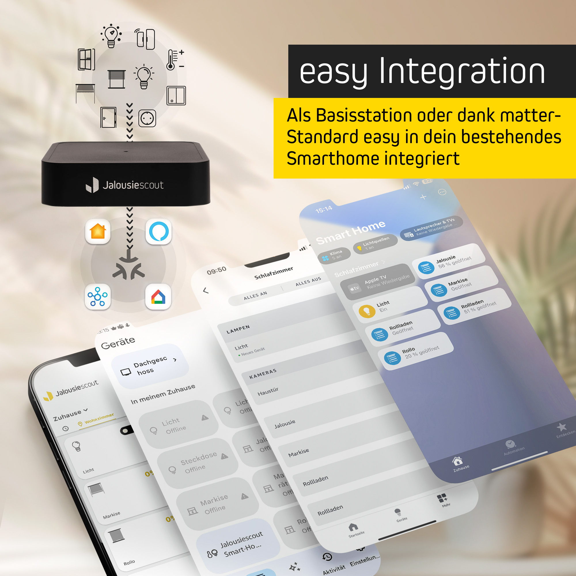 Smart-Home-Bridge mit Matter-Standard und App-Integration für Heimautomatisierung