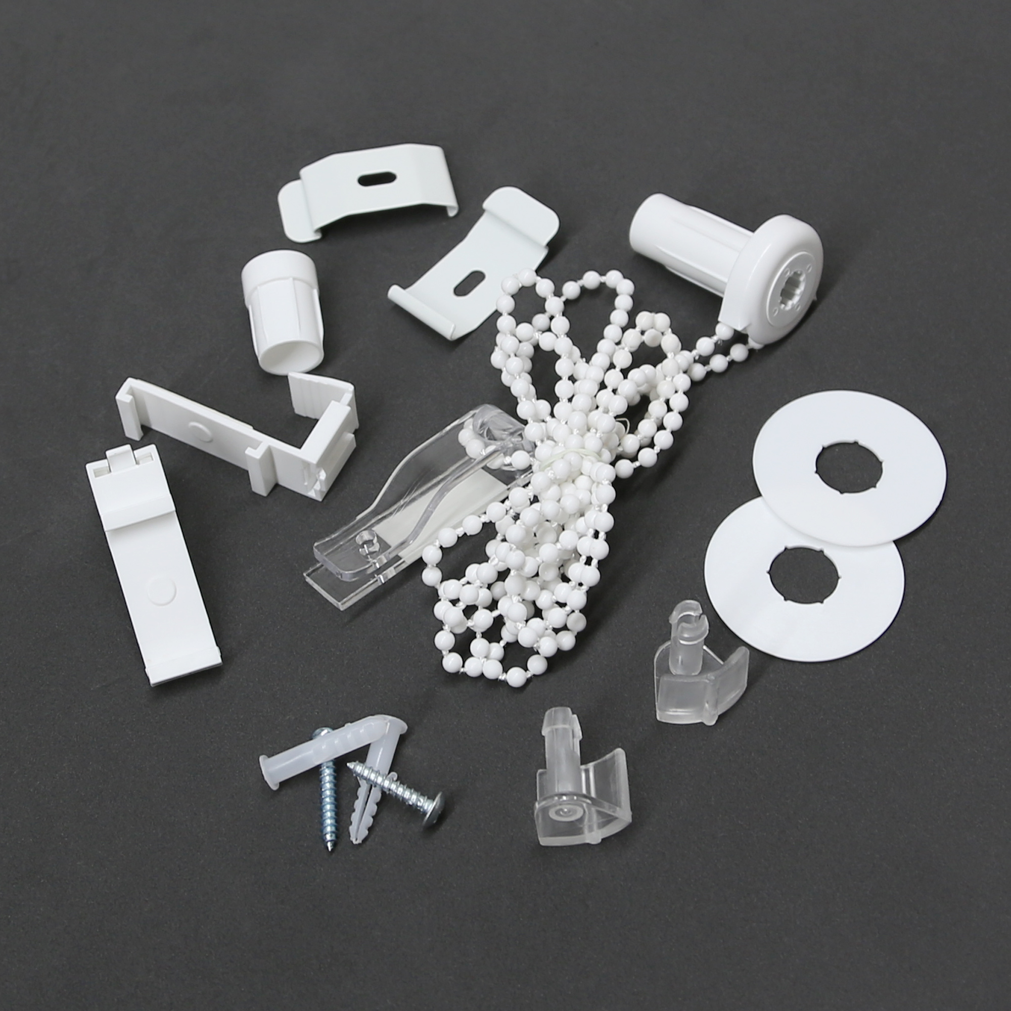 Ersatzteil-Set für Doppelrollo, bestehend aus Ketten, Halterungen und Schrauben