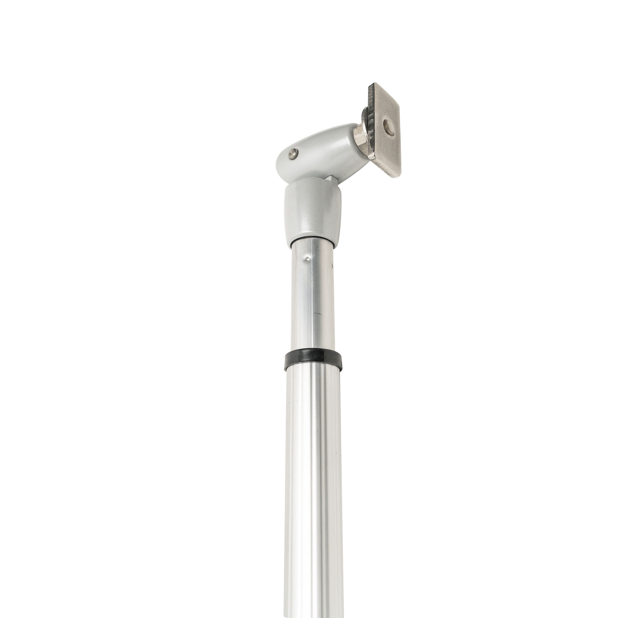 Teleskopstange für Gelenkarmmarkisen mit verstellbarem Kopf und Befestigungsplatte