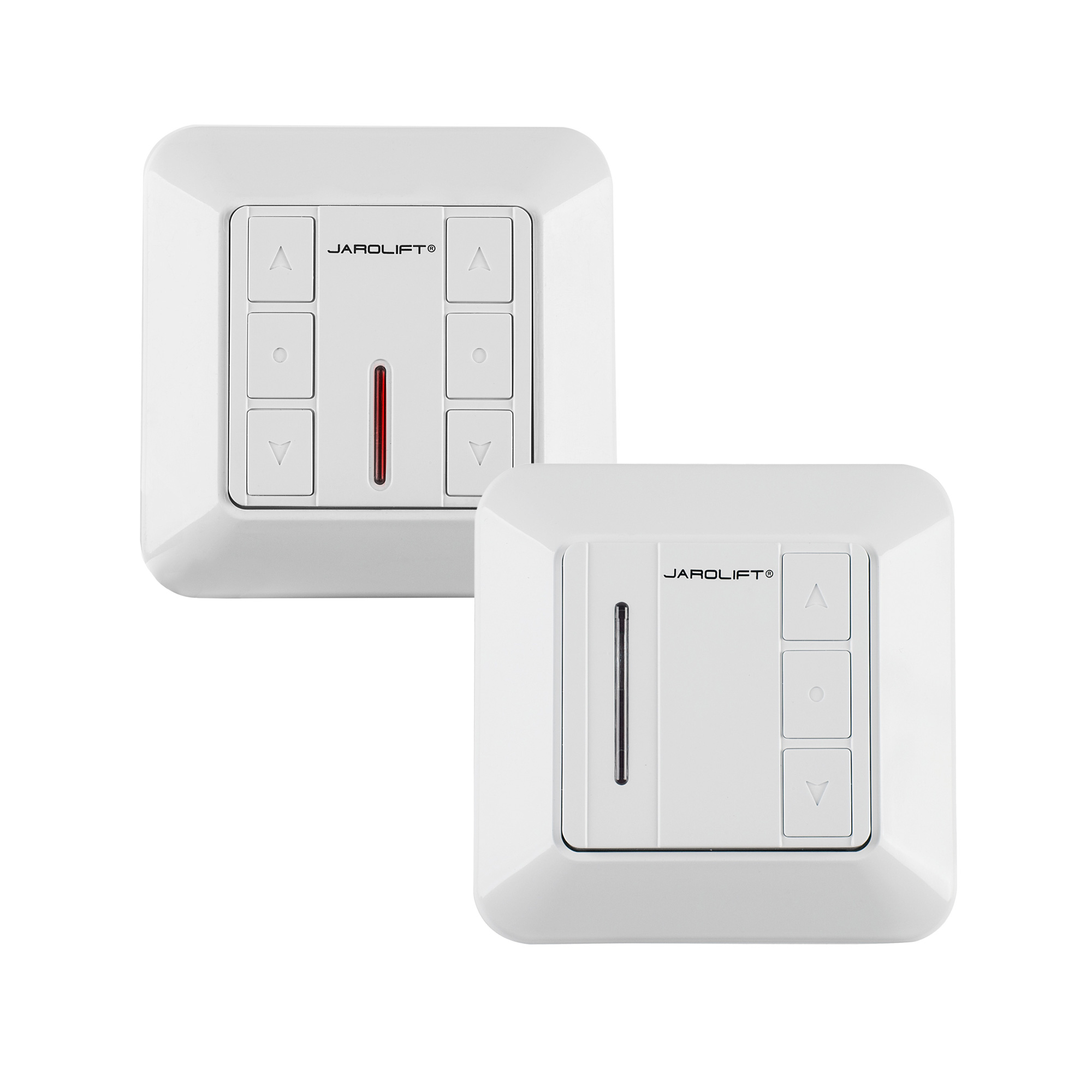 Funkempfänger Wandsender mit drei Tasten und rechteckigem Design