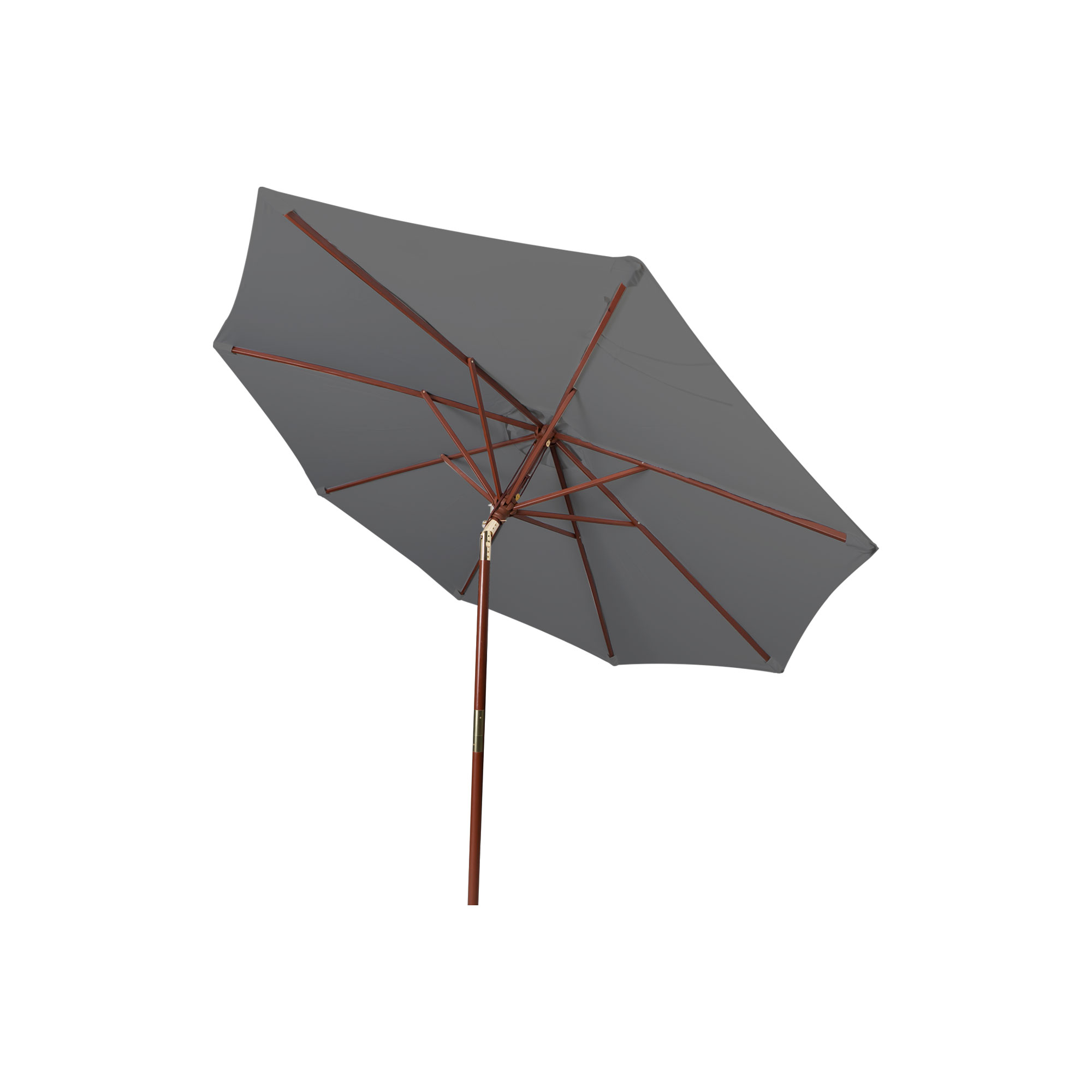 slider_image_b12703166256496ca4cd964def0ab0a4 Knickbarer Holz-Sonnenschirm mit Streben und zentralem Mast für Schatten im Freien