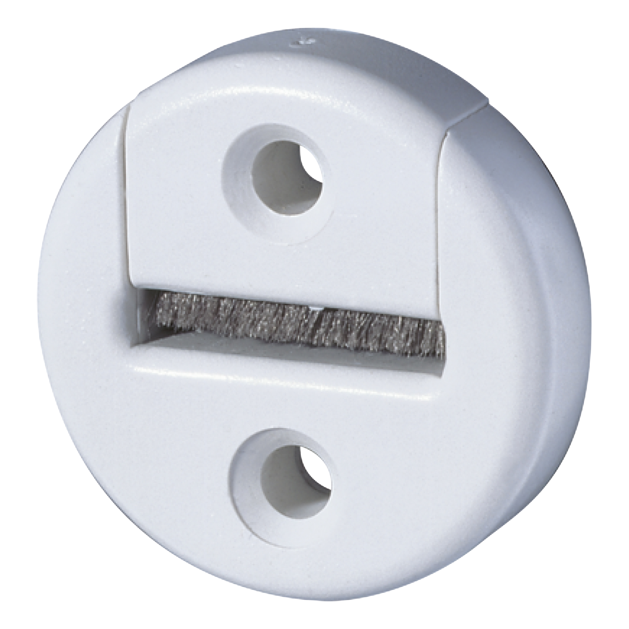 slider_image_28655ae7cc134c38827a4cedaee232ca Rundes Objekt mit zwei Löchern und einer Bürstenöffnung, möglicherweise ein Tür- oder Fensterteil