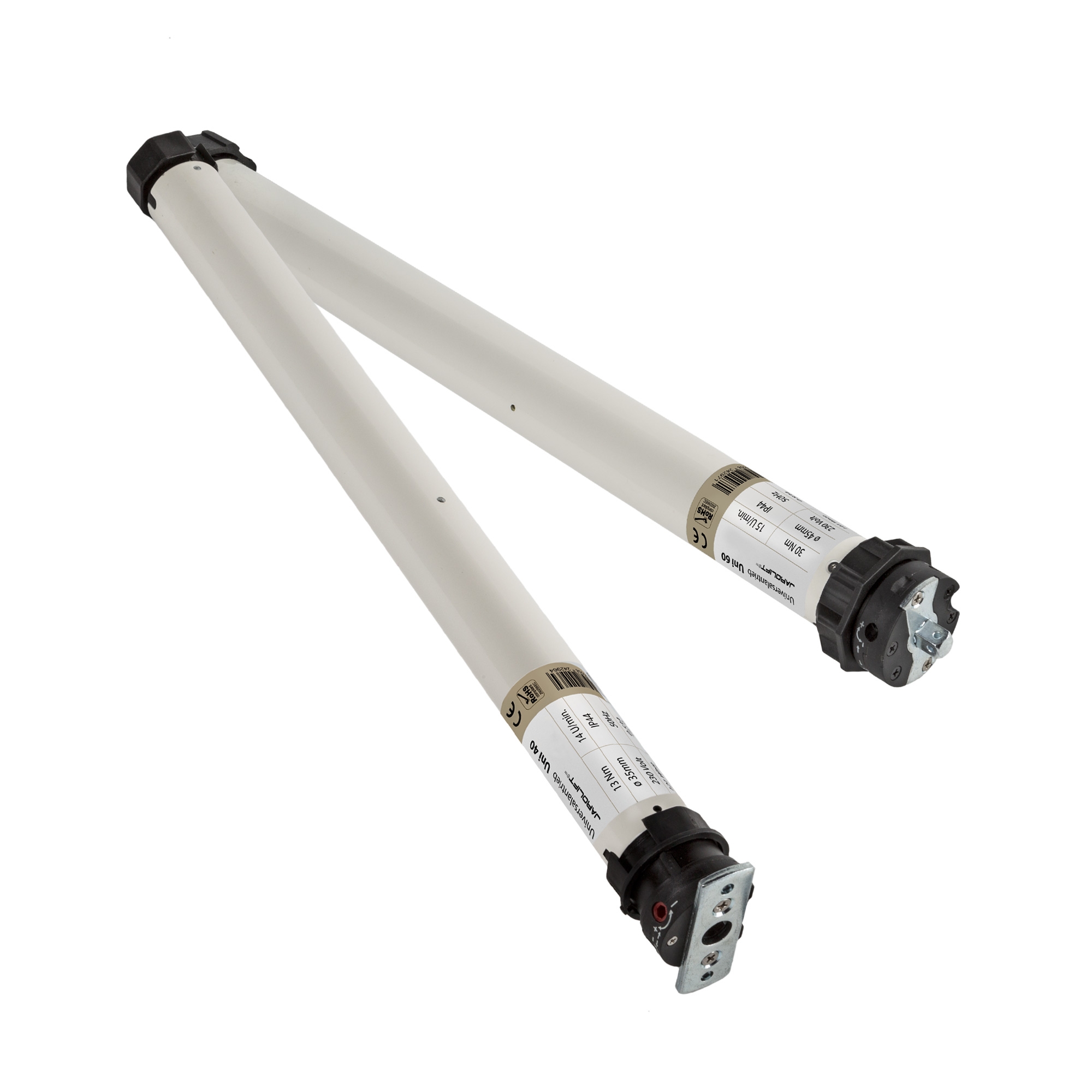 Rollladenmotor mit Steuerung und Kabel für automatisierte Rollladenbedienung