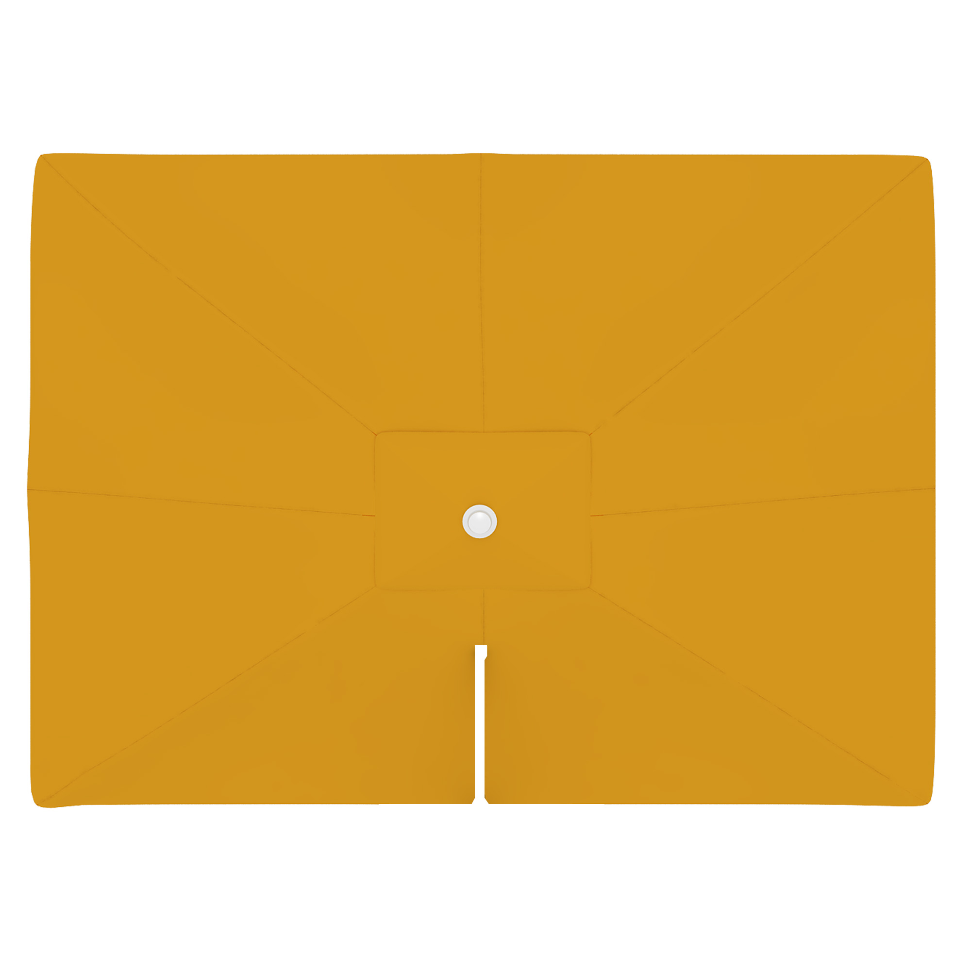 Rechteckige Bespannung für Ampelschirm mit zentraler Befestigungsvorrichtung