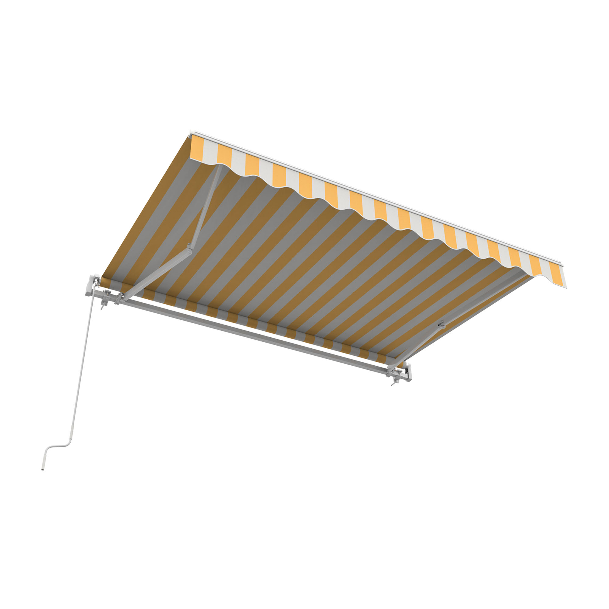 slider_image_01928fdd7b3679d6af16e764d11f2e7f Gelenkarmmarkise Basic 2000 mit Kurbelmechanismus und gestreiftem Tuch