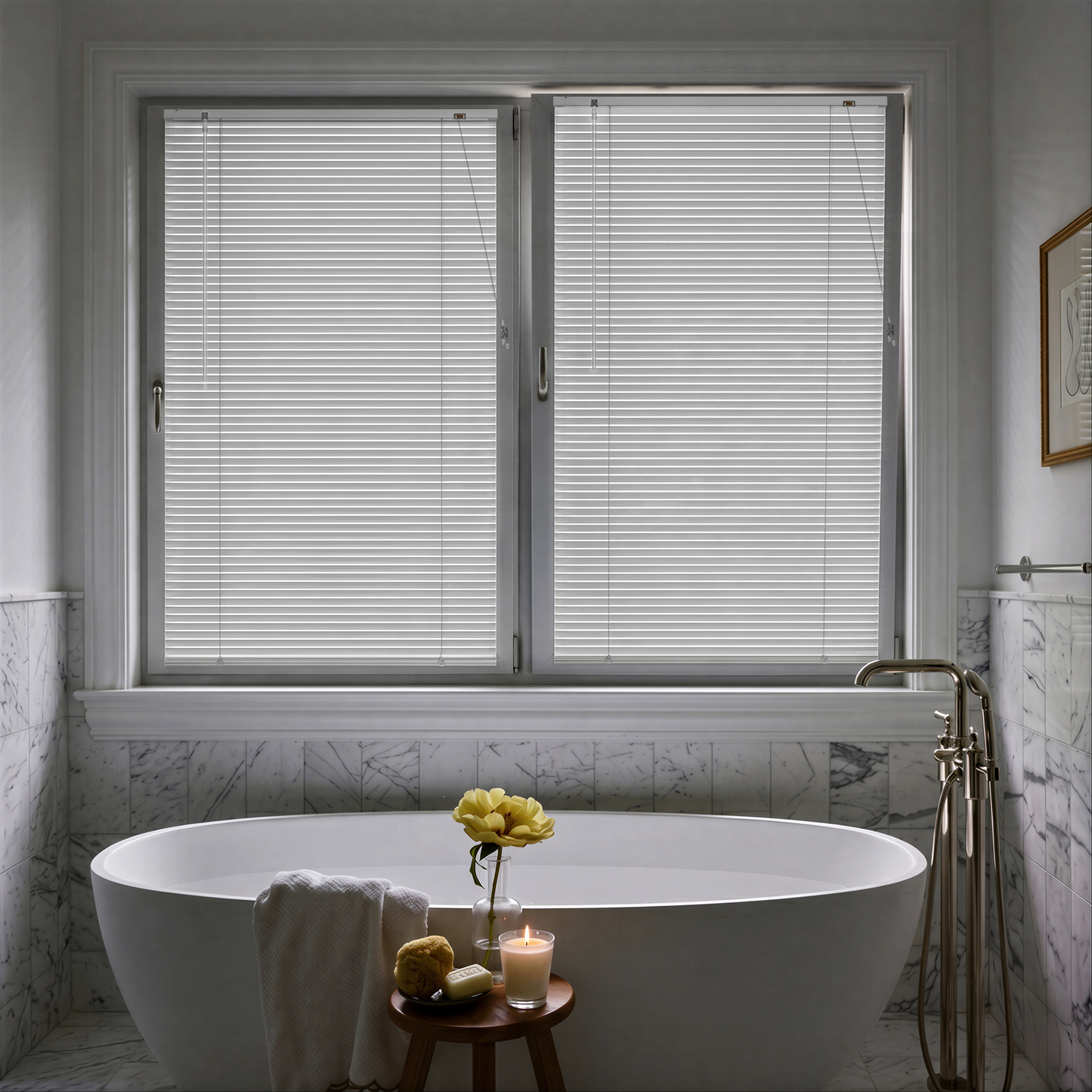 LightLess Prime Aluminium-Jalousie | 25 mm, verdunkelnd, 50 x 130 cm, weiß matt