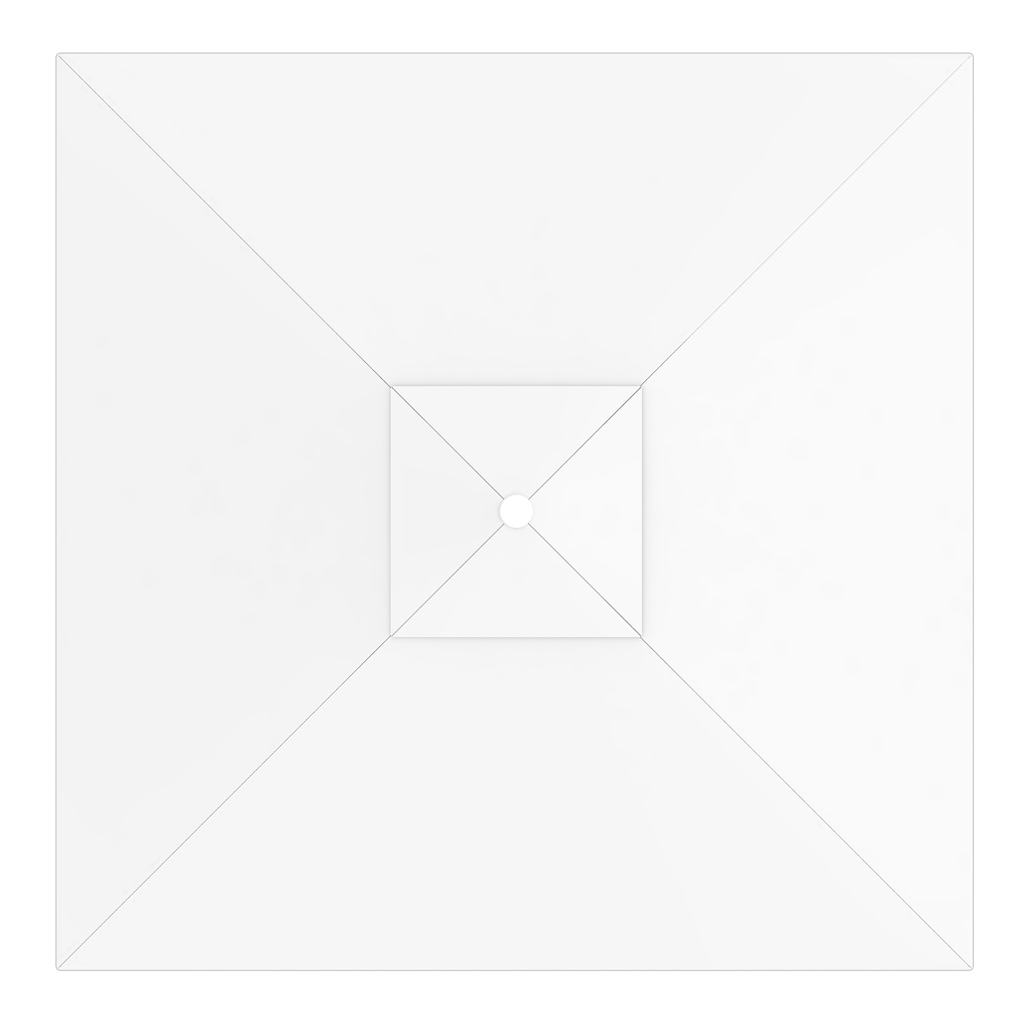 Quadratische Bespannung für Sonnenschirm mit zentraler Öffnung