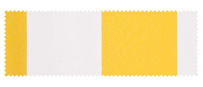 Stoffmuster für Gelenkarmmarkise Easy | Stoff: Block, gelb-weiß