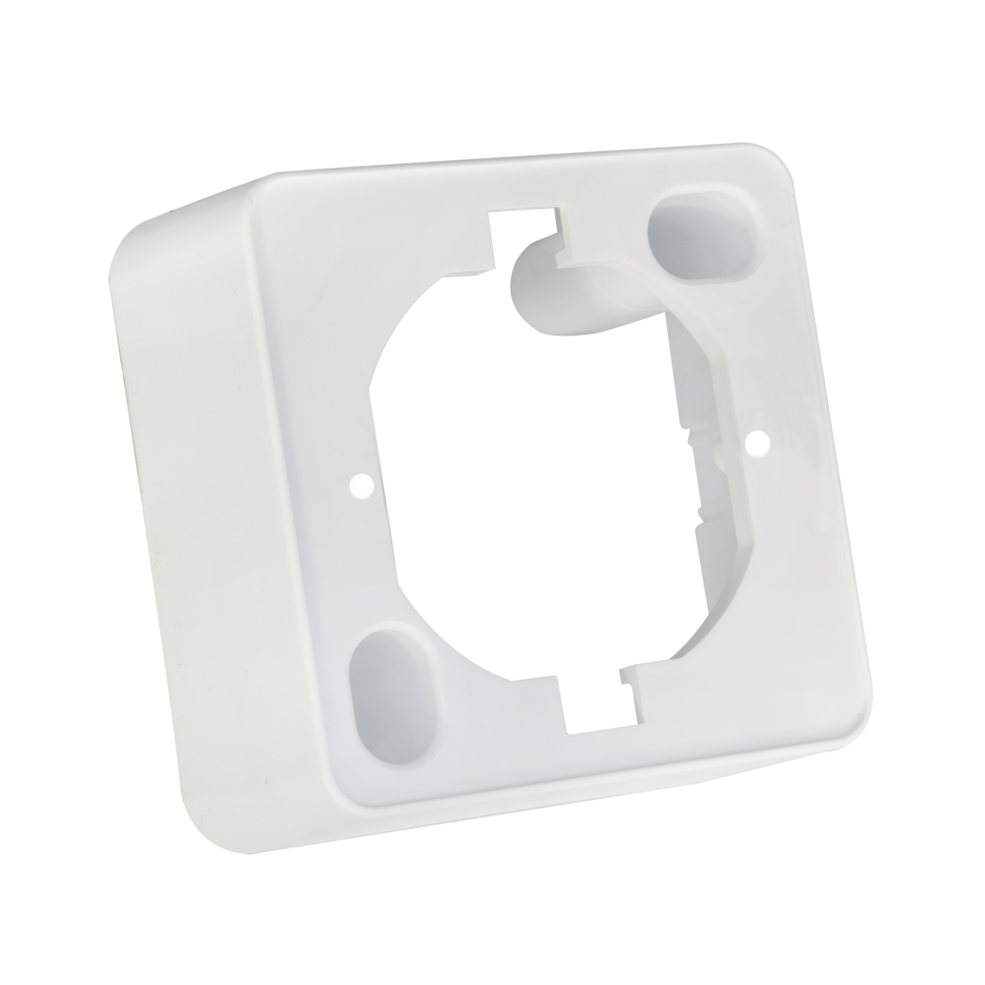 Aufputzrahmen für universelle Anwendungen mit rechteckiger Form und Befestigungslöchern