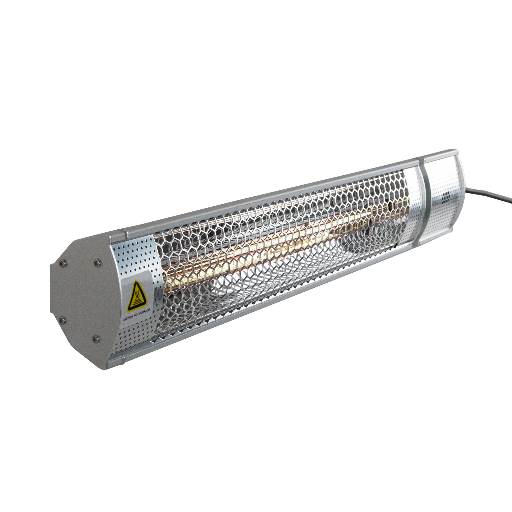 Heizstrahler mit Schutzgitter und Kabel, Halogen-Infrarotstrahler für Wärmeabgabe