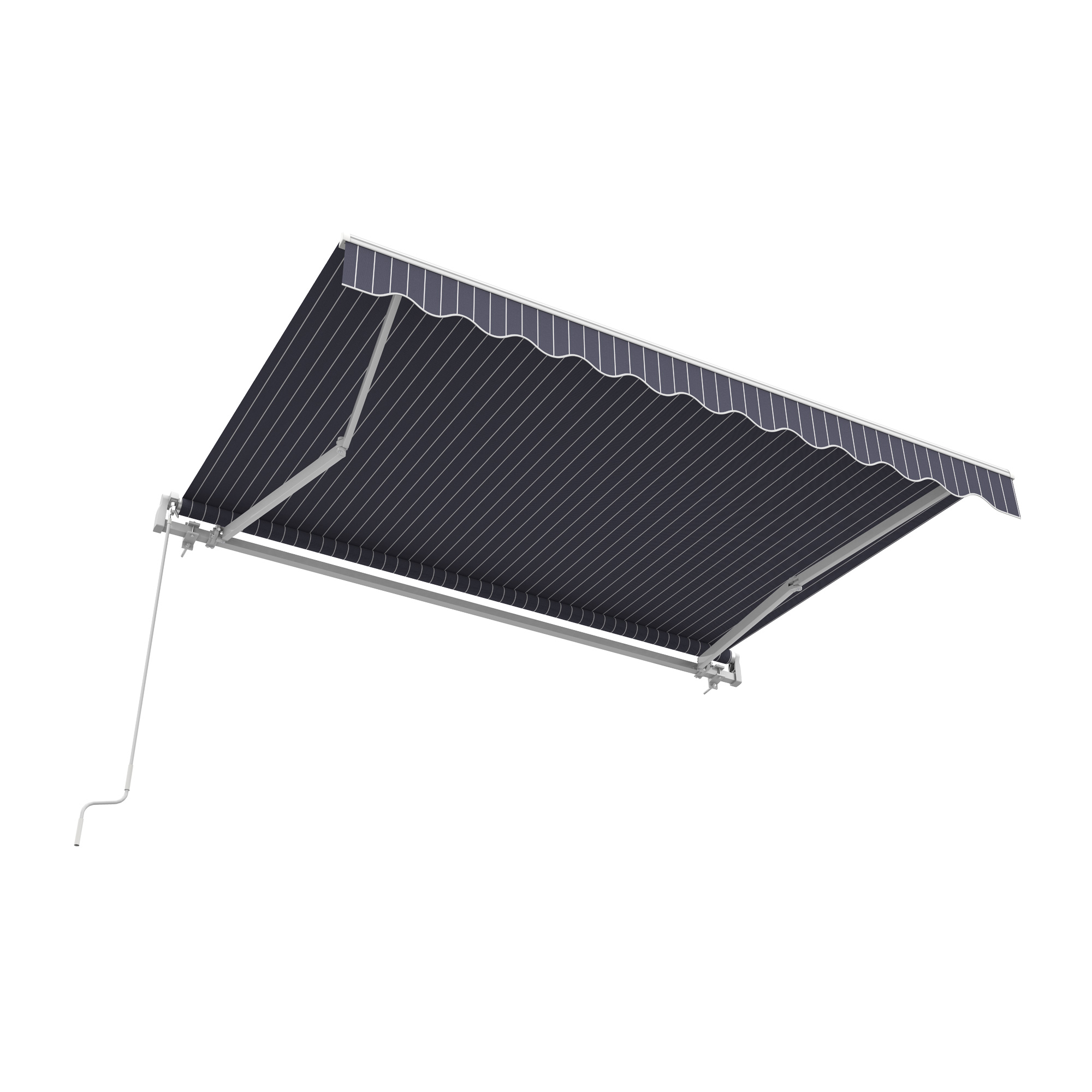 slider_image_01928facfd0e74b1bec6dc7223f985fe Gelenkarmmarkise Basic 2000 mit Kurbelmechanismus und gestreiftem Tuch