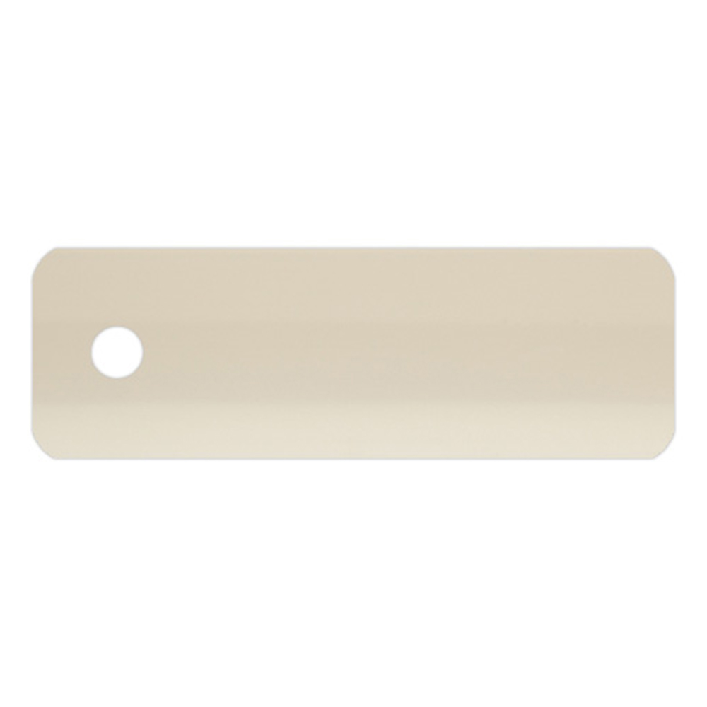 Lamellen-Muster für Aluminium-Jalousie nach Maß | 25 mm / 2083 beige / glänzend Muster für Aluminium-Jalousie mit Loch zur Befestigung