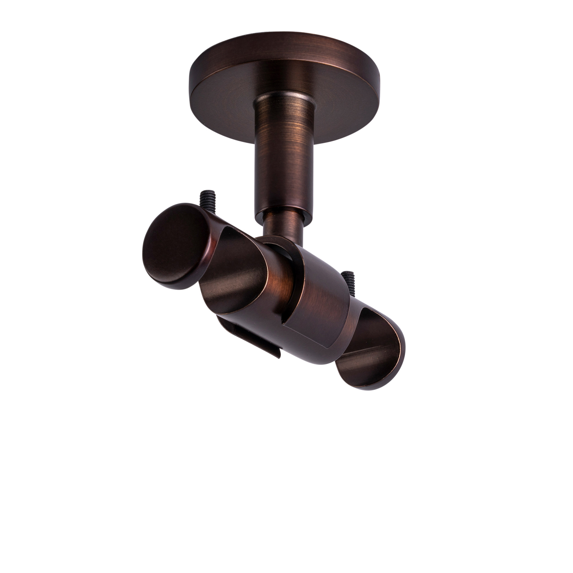 Deckenhalter für Gardinenstange mit Innenlauf, zylindrische Form, gebürstete Oberfläche