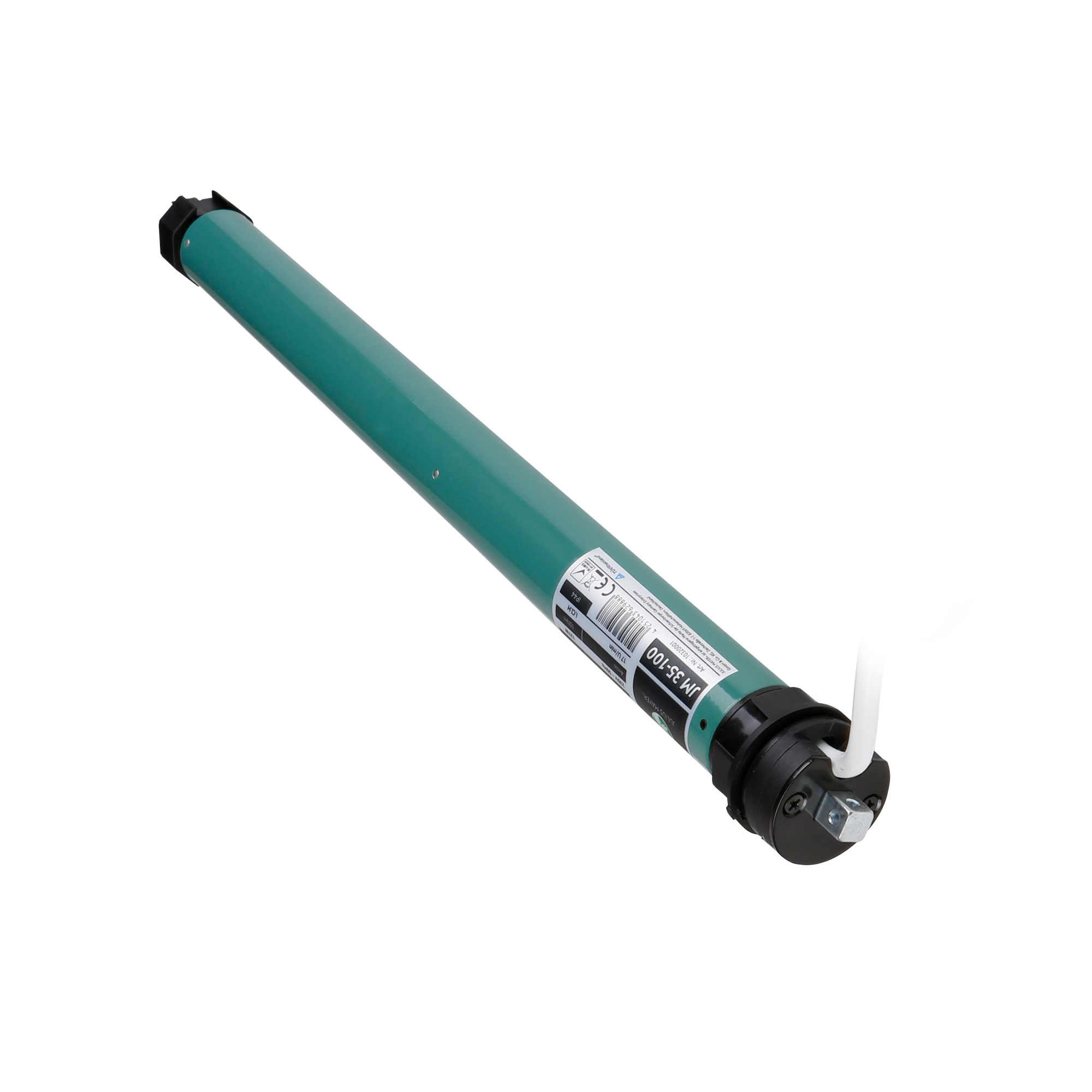 Rollladenmotor JM, zylindrische Form mit Kabelanschluss und Befestigungselementen
