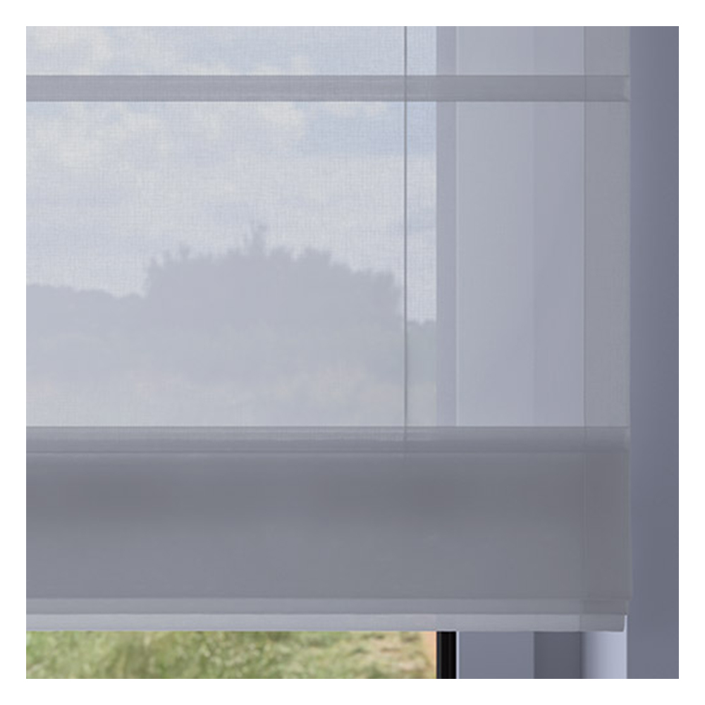 Stoffmuster für Raffrollo nach Maß | 05 grau / transparent / Ardea