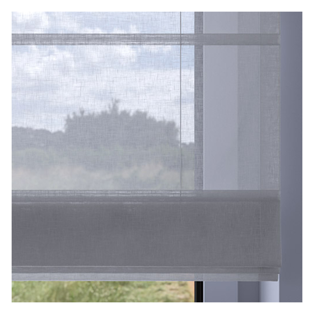 Stoffmuster für Raffrollo nach Maß | 04 grau / lichtdurchlässig / Tivoli