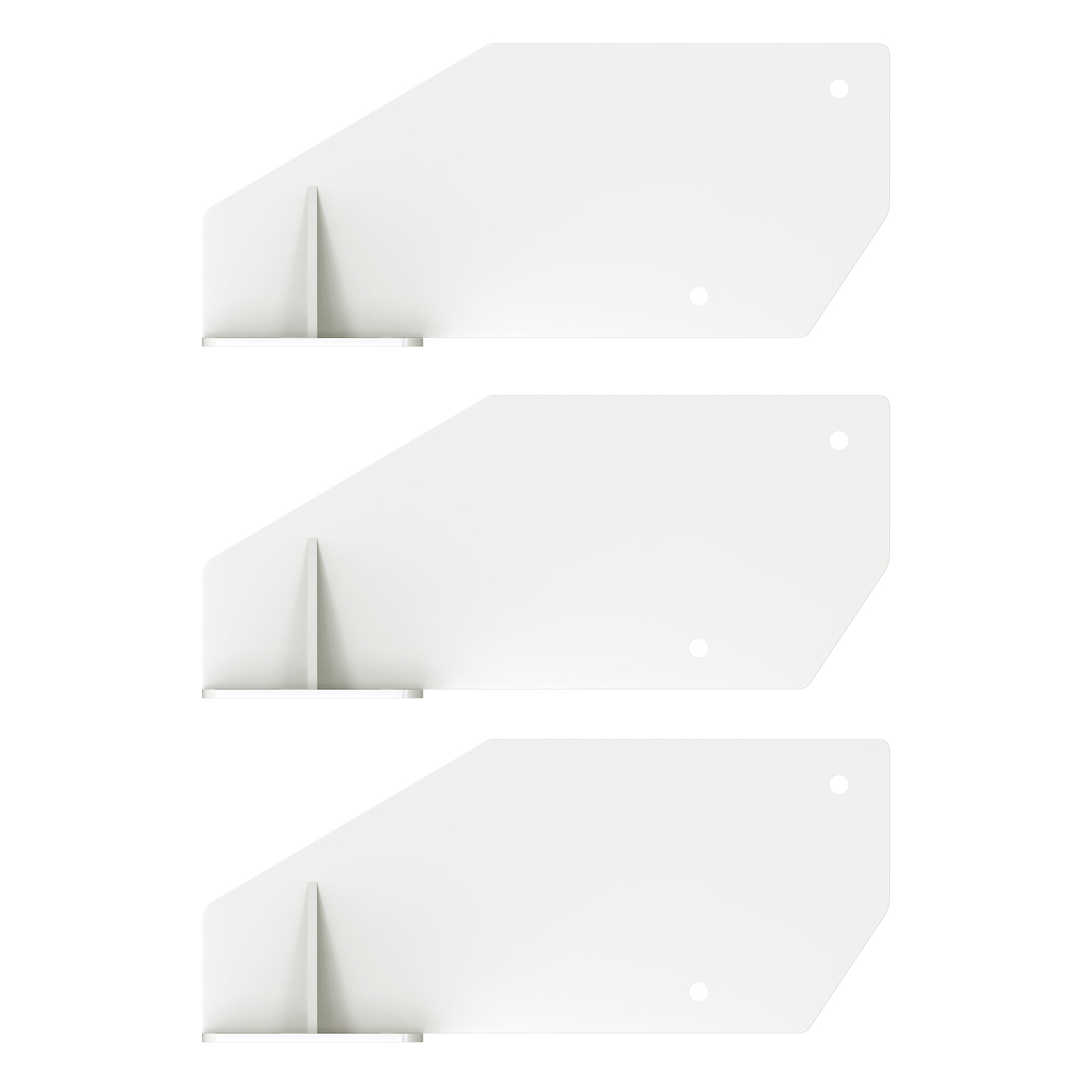 Zwei Dachsparrenhalterungen für Kassettenmarkise Curve 2000, rechteckige Form mit Bohrlöchern