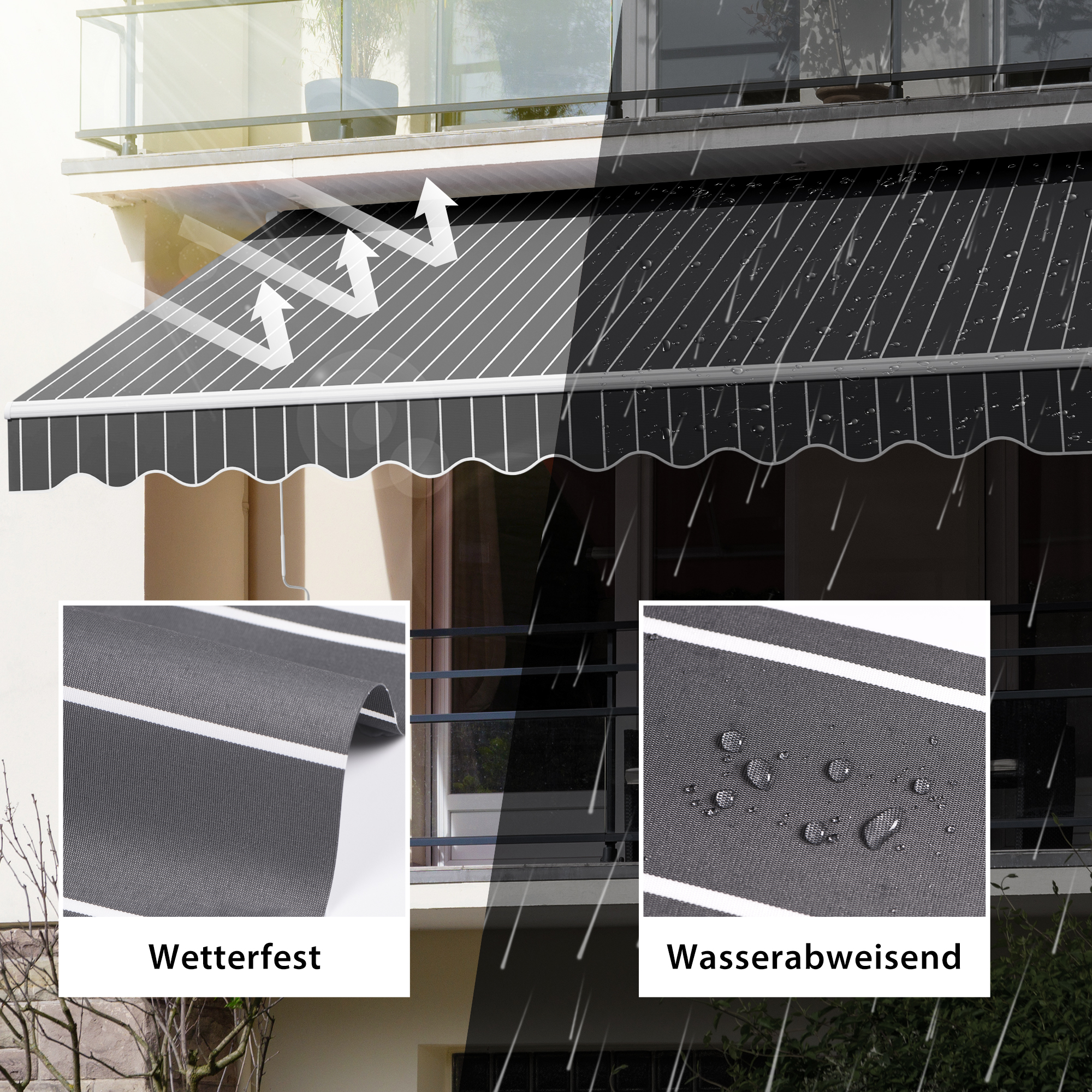 slider_image_01928facfd0b7a0f8fdbf0b61ff72dd9 Gelenkarmmarkise Basic 2000 an einem Balkon, wetterfest und wasserabweisend