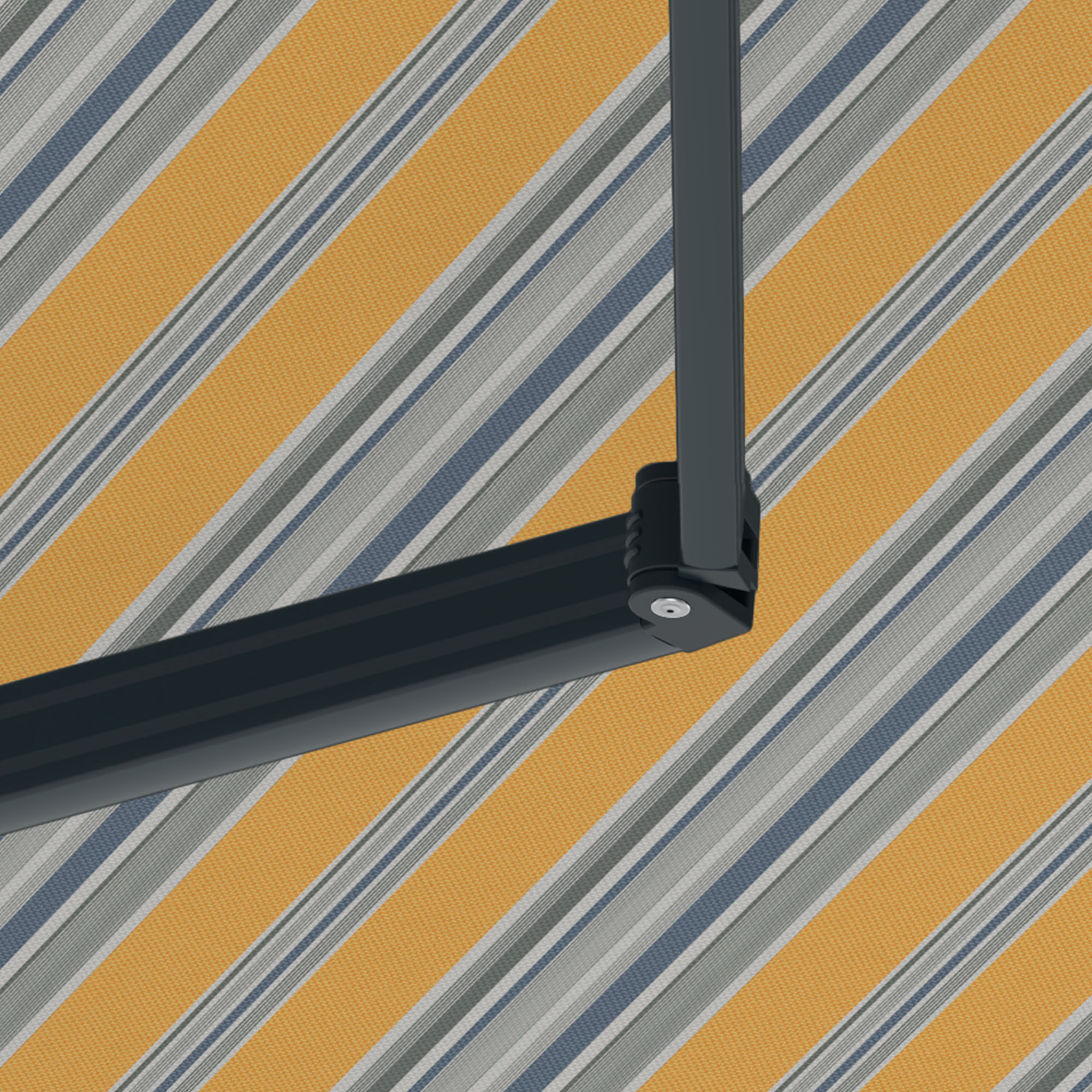 slider_image_0192906c230c7f32a755386e3962d3de Kassettenmarkise mit Gelenkarm und gestreiftem Tuch im Hintergrund