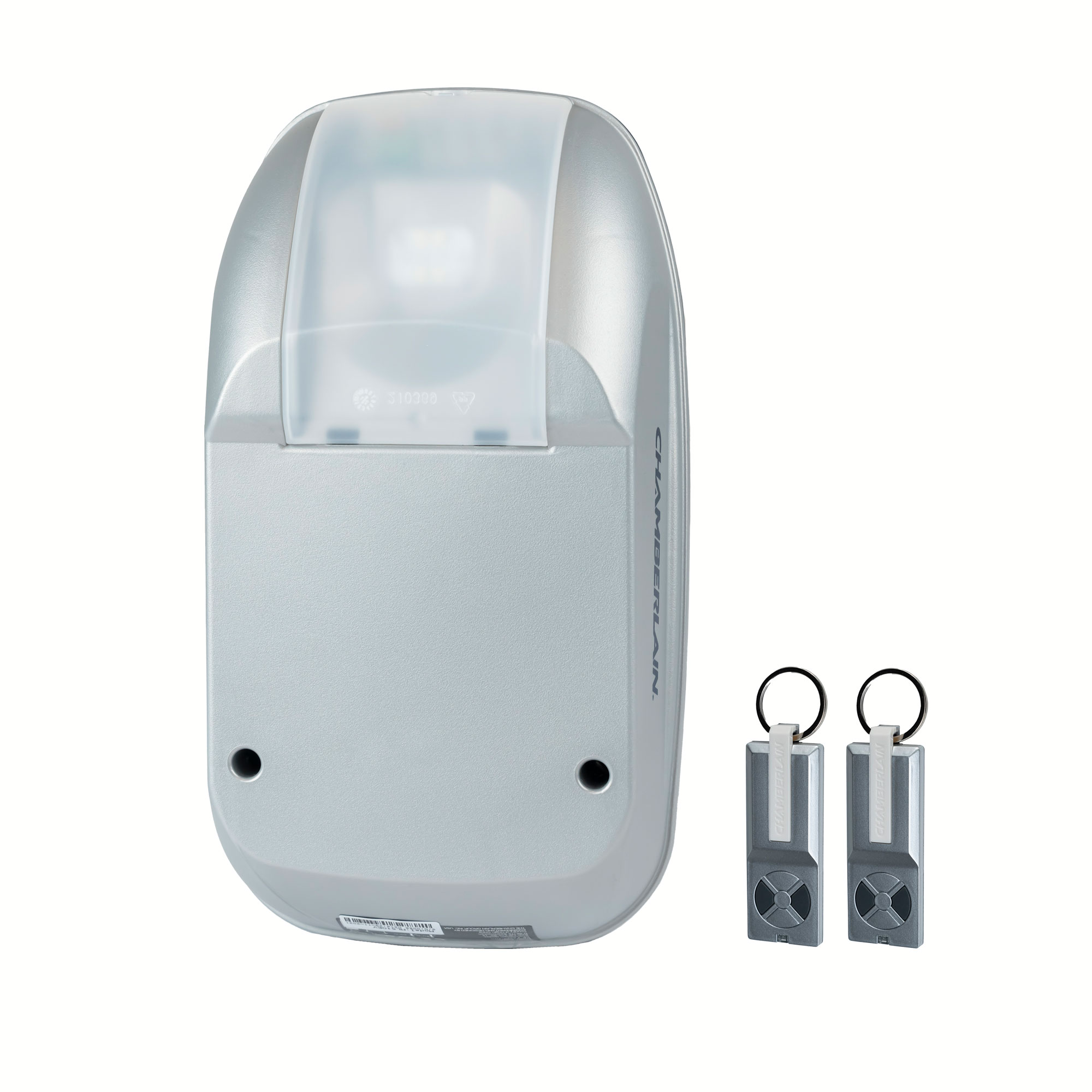 slider_image_0192bda20db27807a622387a3c8cb2bc Garagentorantrieb mit zwei Fernbedienungen, rechteckiges Gehäuse, Markenname sichtbar