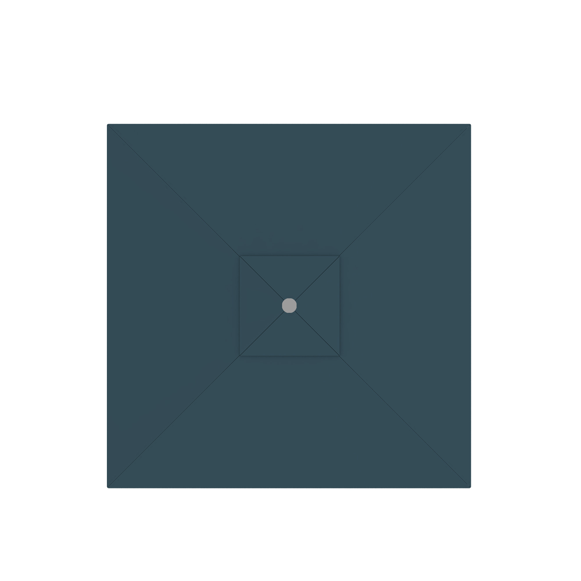 slider_image_01e21785cbe34fddada4fca2fd460082 Quadratischer Sonnenschirm von oben, symmetrisches Design mit zentralem Punkt