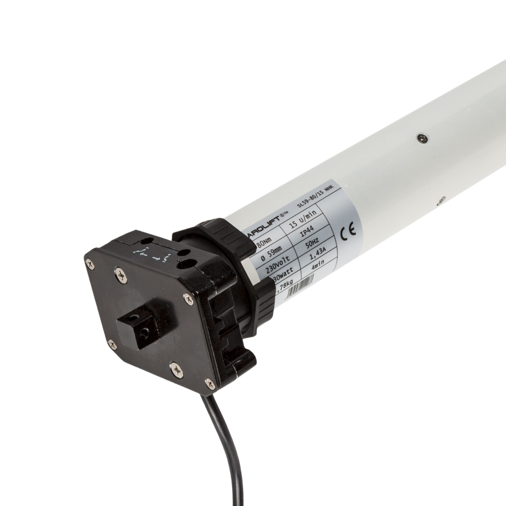 Markisenmotor SL mit Anschlusskabel und Befestigungsplatte