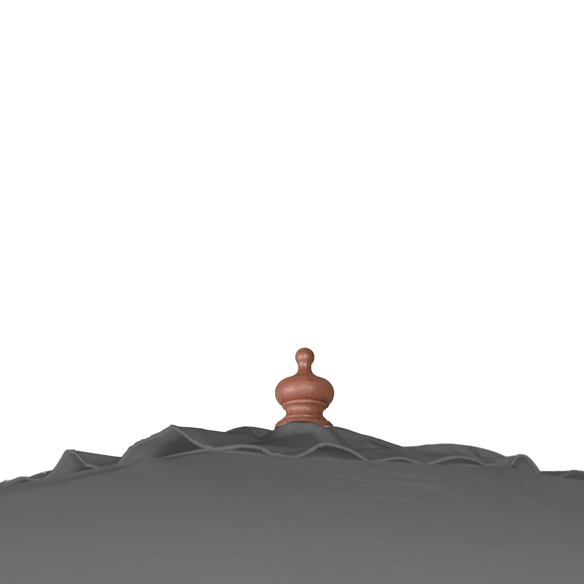 slider_image_dea08f36a5fd4031af8e2db132dd91f3 Knickbarer Holz-Sonnenschirm mit dekorativer Spitze, teilweise geöffnet