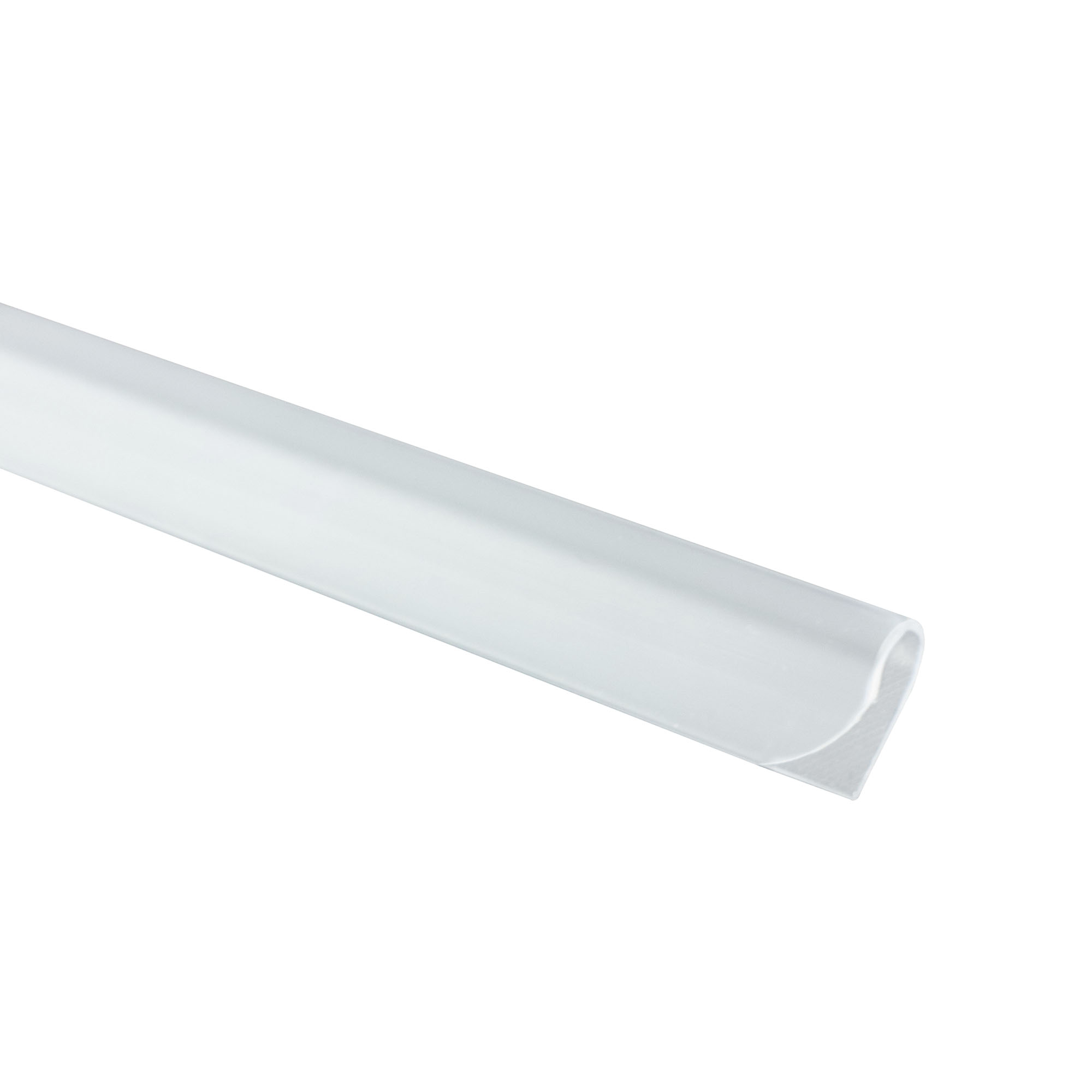 Befestigungsclip für PVC Sichtschutzstreifen in gebogener Form zur Montage