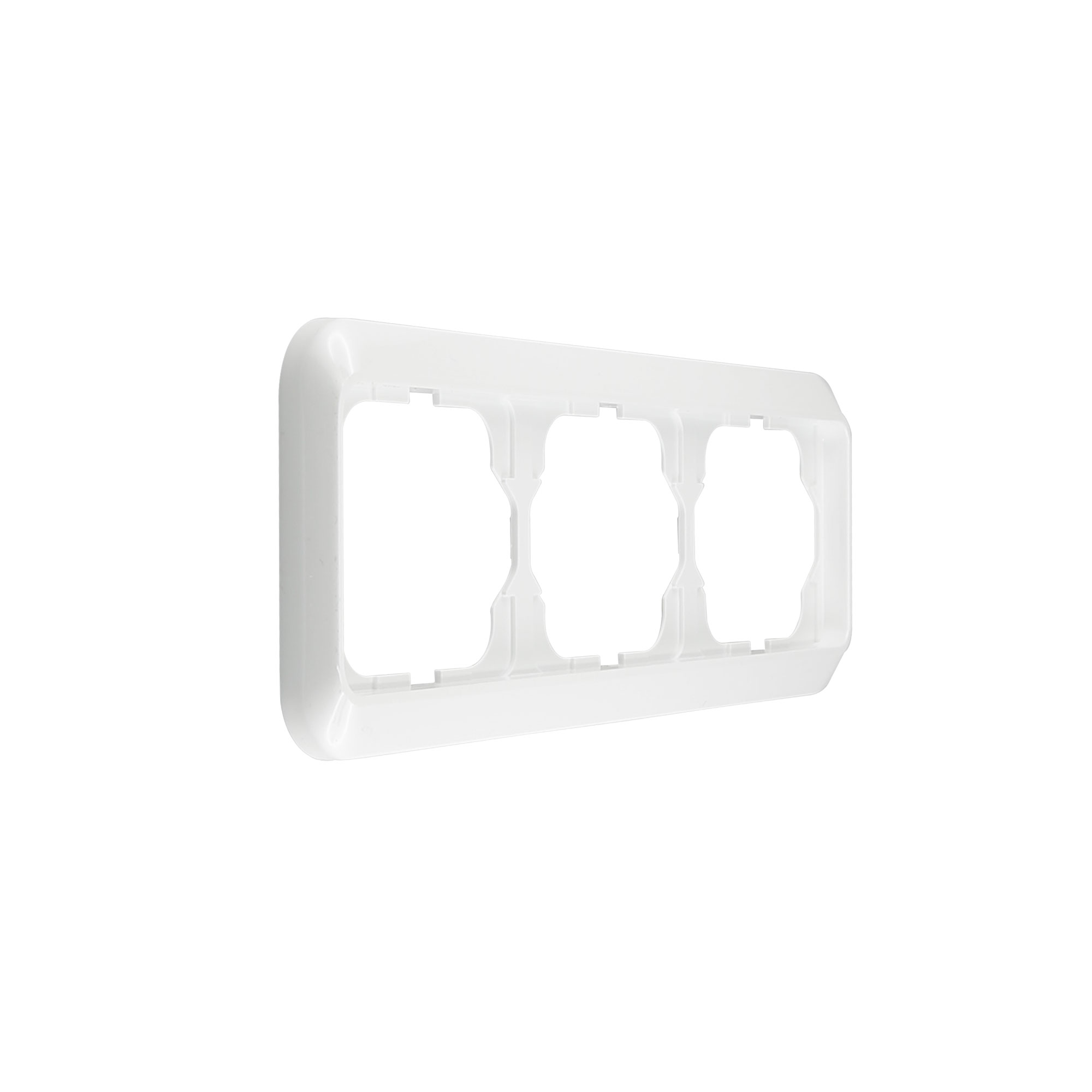 Vierfacher waagerechter Rahmen für Schalter oder Steckdosen, Alpha Nea System