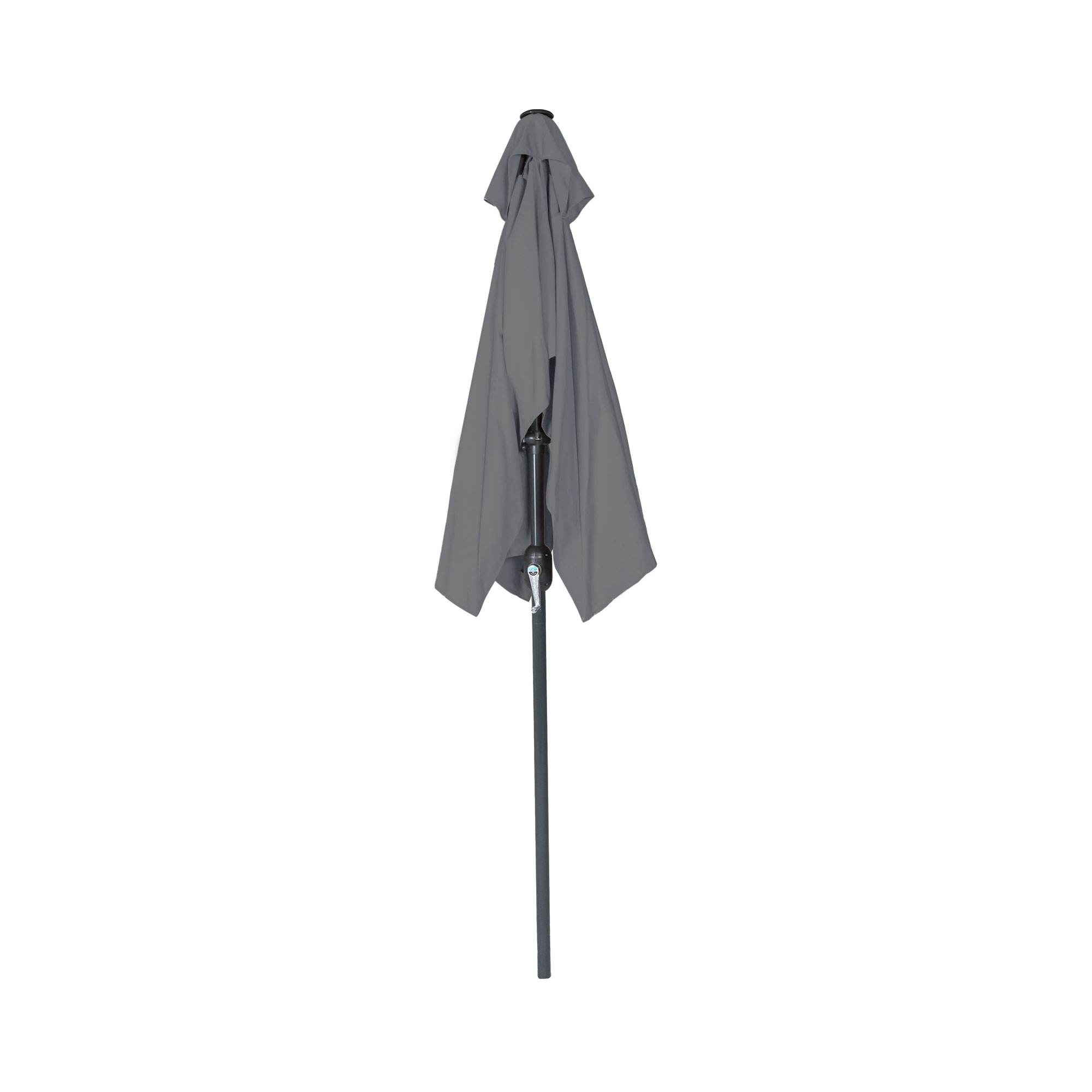 Kleiner knickbarer Sonnenschirm mit geradem Stab und geschlossenem Schirmdach