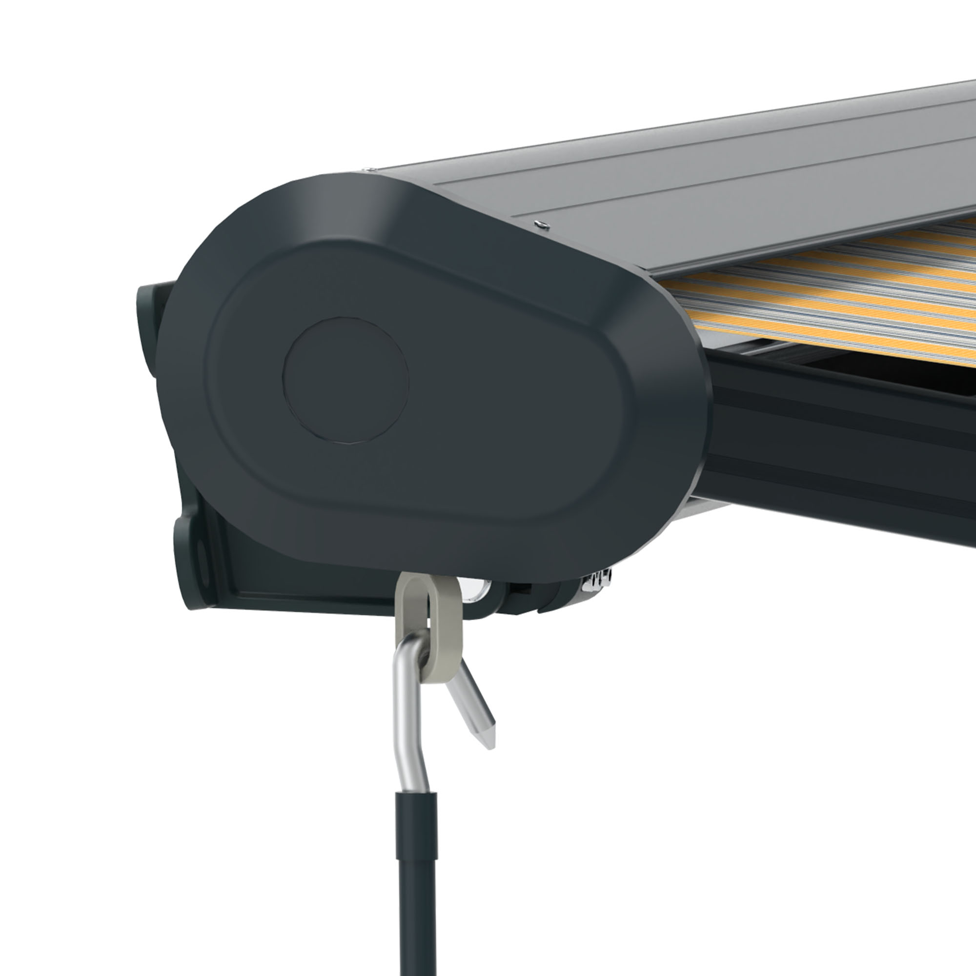 slider_image_0192906c230b7686b85d7112a2526cdf Kassettenmarkise Curve 2000 mit geschlossener Kassette und Kurbelmechanismus