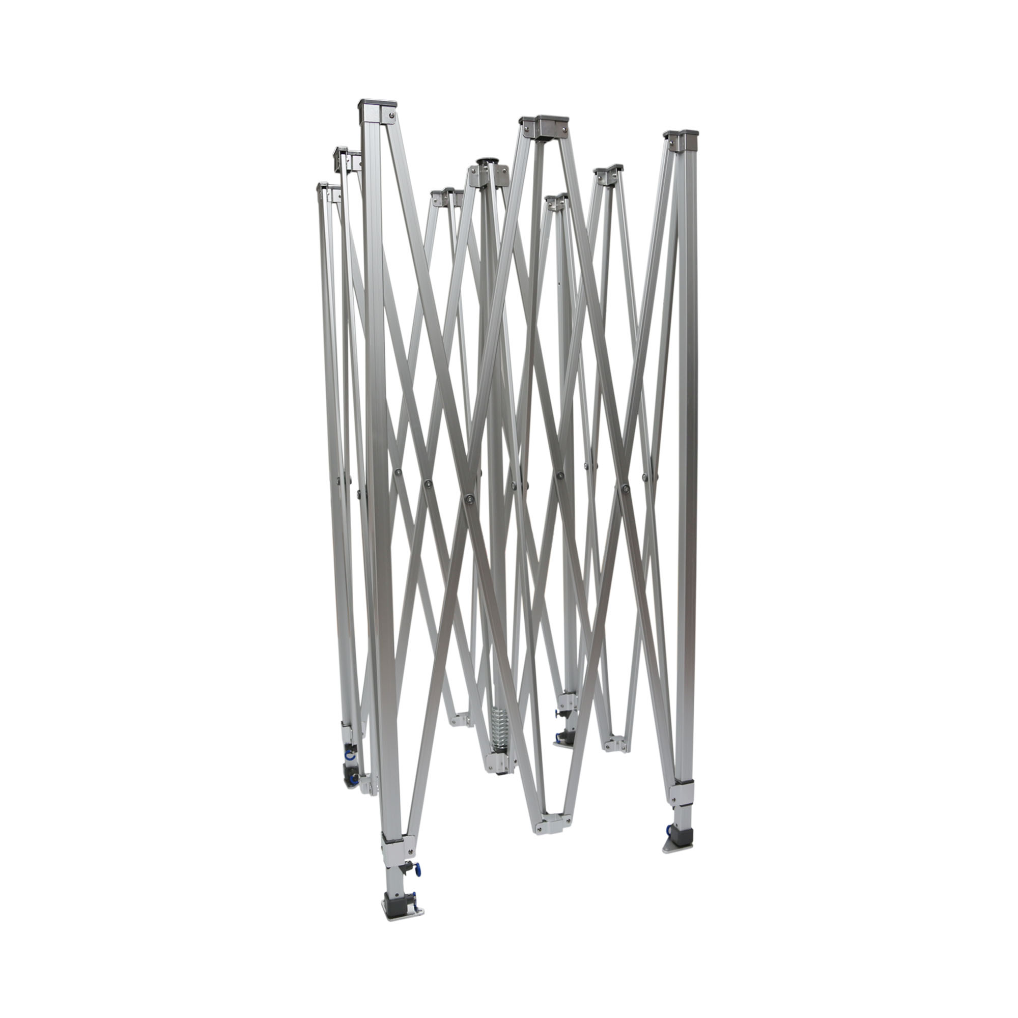 slider_image_bec93852cd494bdd8644a0b1ff7bb96a Faltpavillon PRO Gestell in zusammengeklapptem Zustand, zeigt Struktur und Aufbau des Rahmens