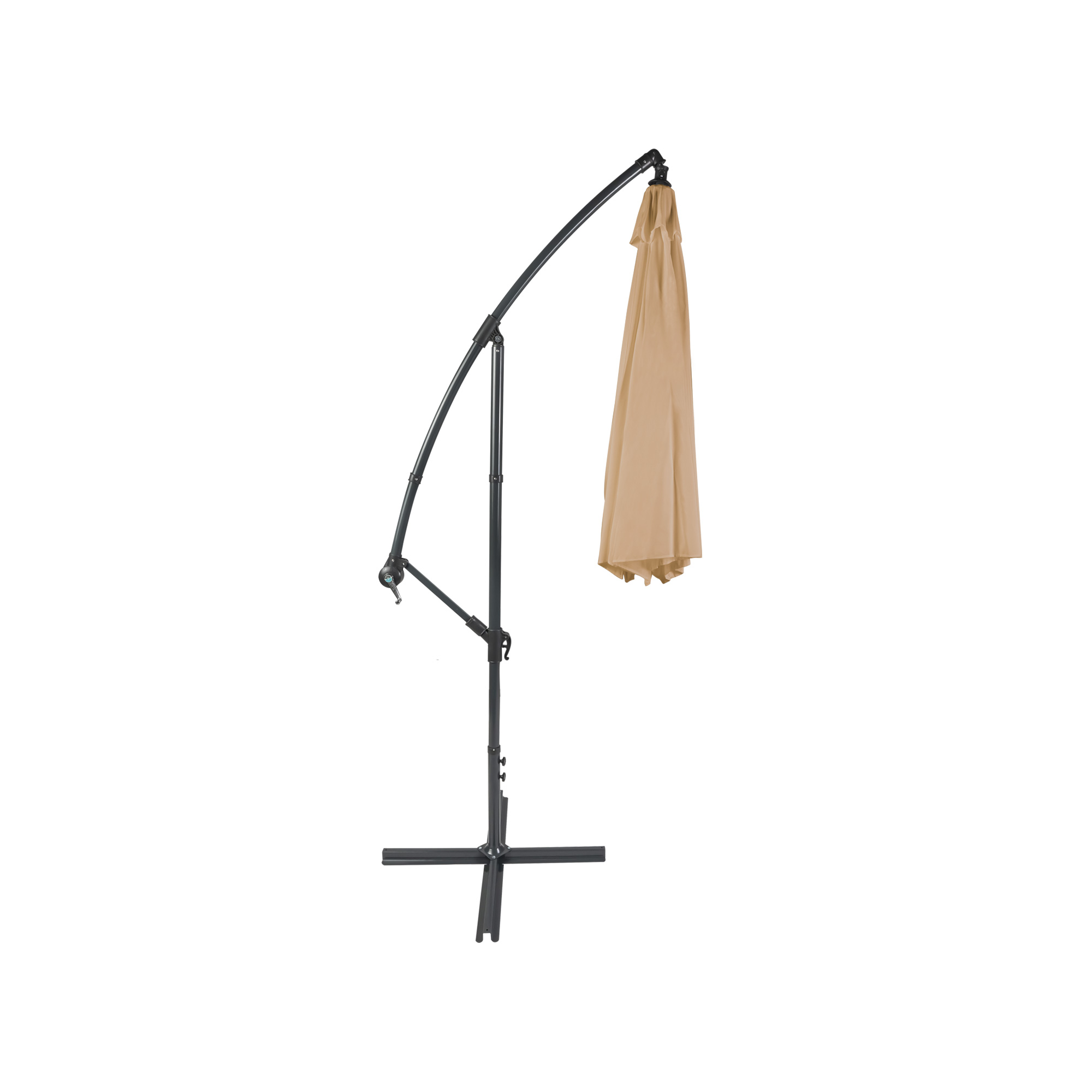 slider_image_01922e92e95073399f39f5c476a9c35d Freistehender Ampelschirm mit gebogenem Gestell und geschlossenem Schirmtuch