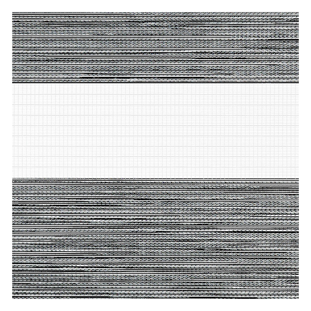 Stoffmuster für Doppelrollo nach Maß | A440 grau-schwarz / lichtdurchlässig / Nuria