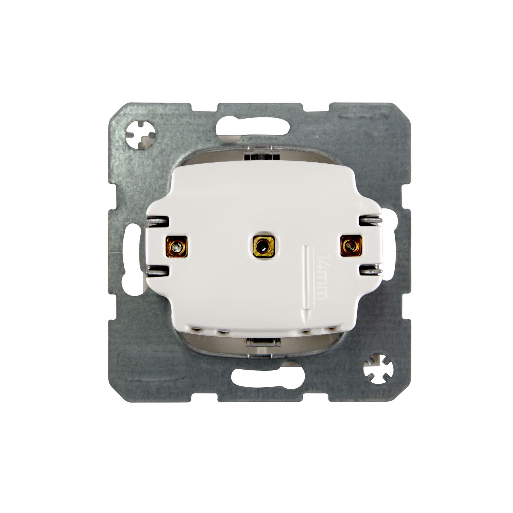 slider_image_edeab2d5aa314ccc846a0d72da9dceb6 Steckdose System S.1, quadratische Form, zentrale Befestigungsschraube, Metallrahmen