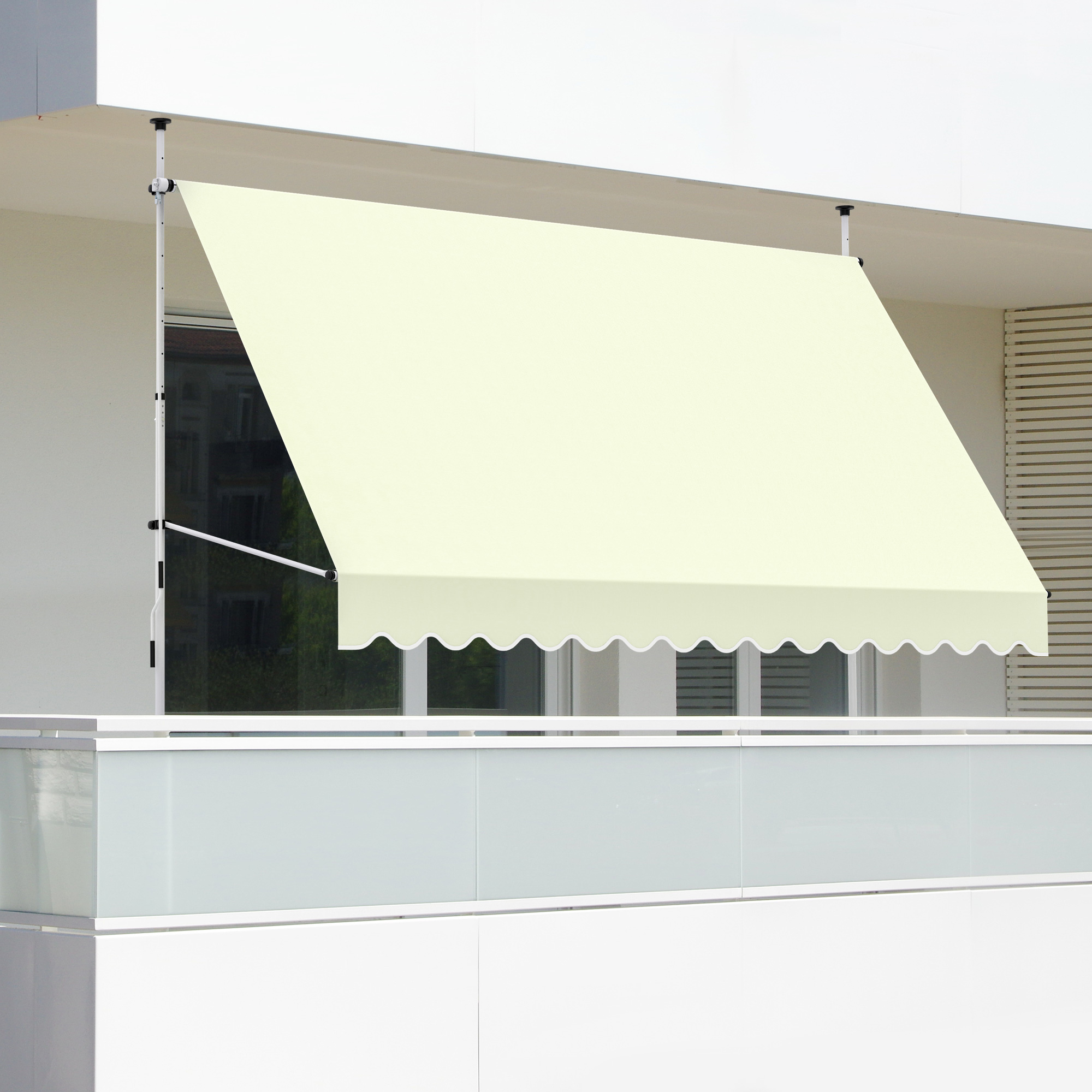 slider_image_01928ab390ea7d439c378dc6f4468405 Balkonmarkise JAM 2000 montiert an einem Balkon zur Beschattung