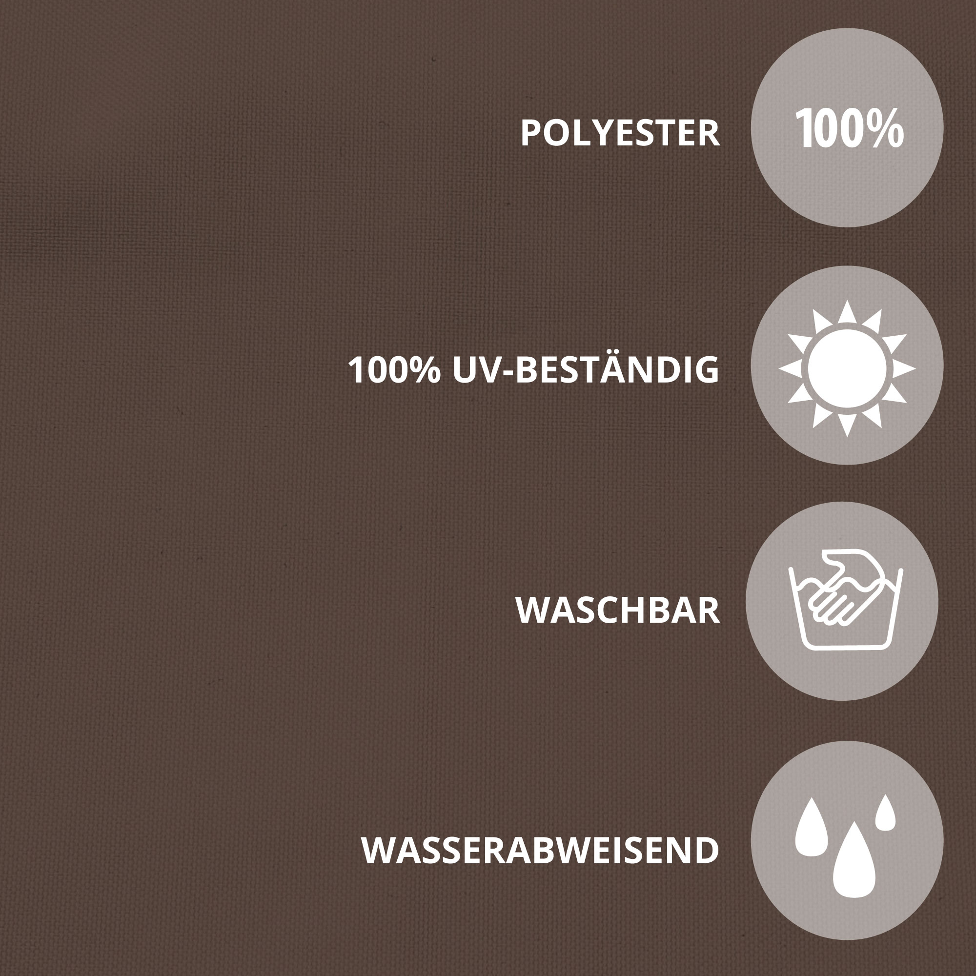 Balkonbespannung aus Polyester, UV-beständig, waschbar, wasserabweisend