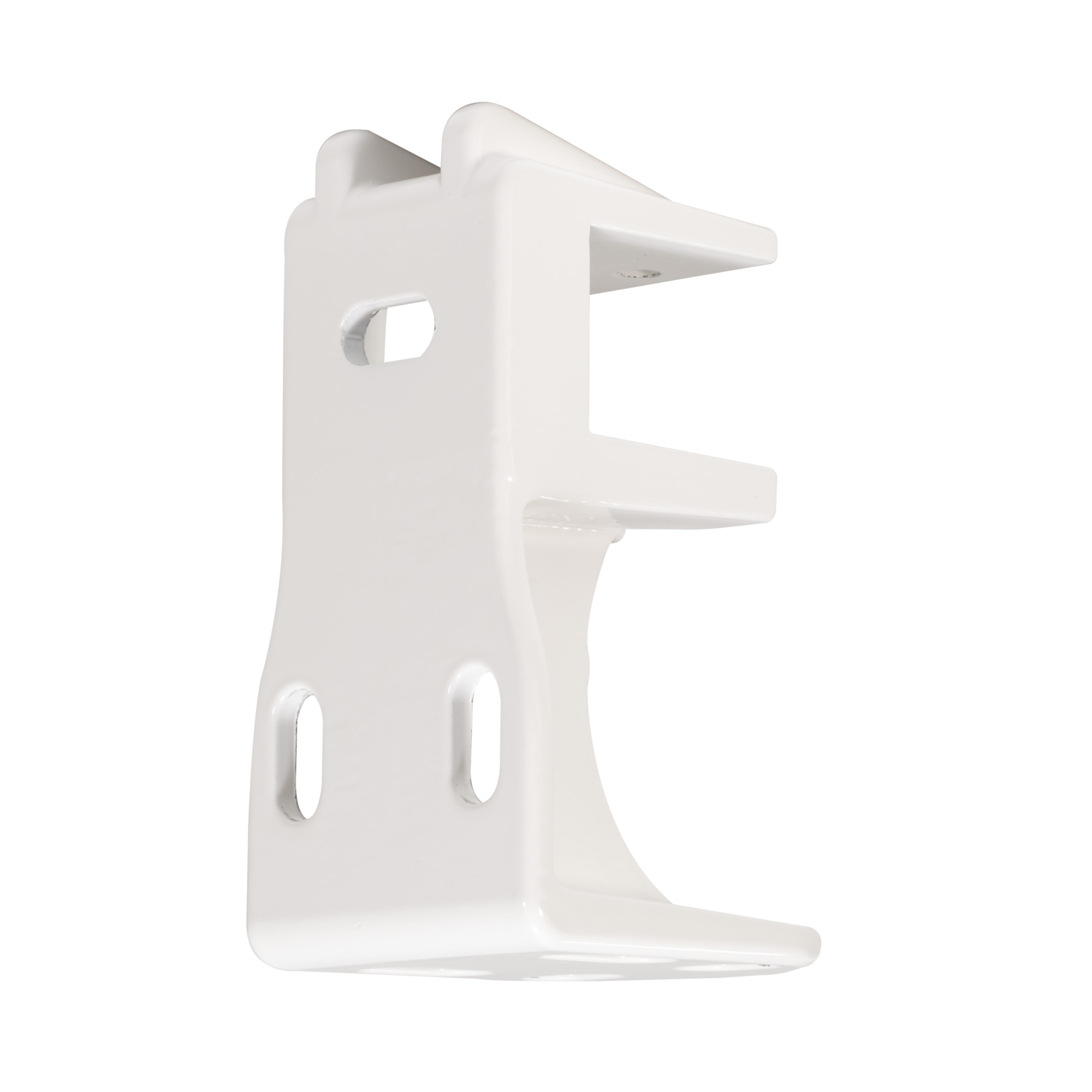 Halterung für Gelenkarmmarkisen zur Wand- oder Deckenmontage mit Schlitzen und Öffnungen