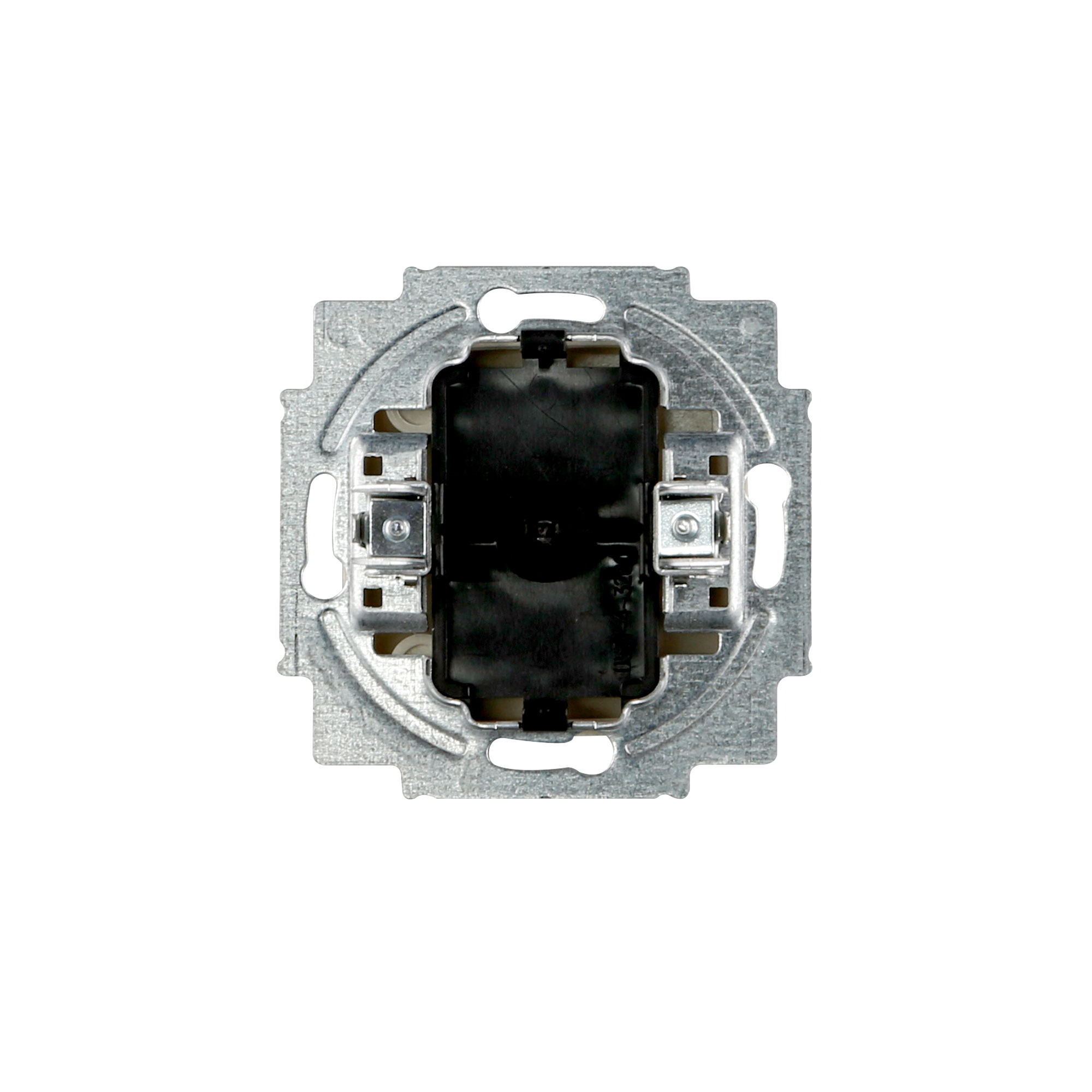 slider_image_0193677147077748a48130438f796720 Lichtschalter-Einsatz mit Metallrahmen und Befestigungselementen, geeignet für Unterputzmontage
