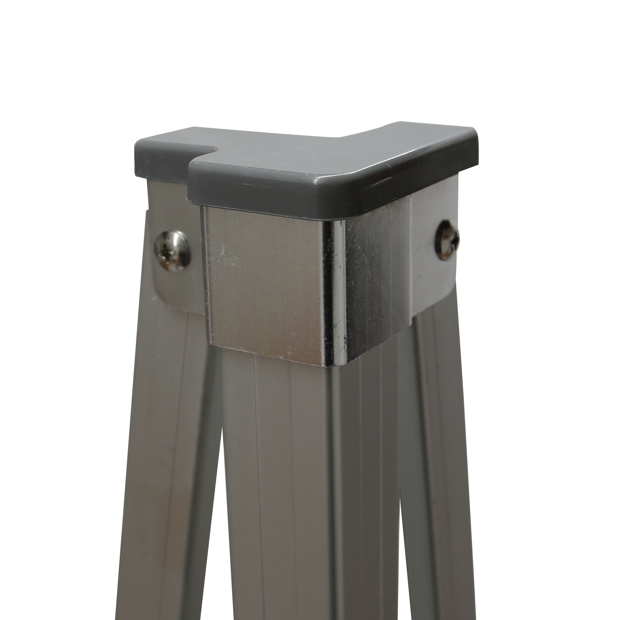 Detailansicht eines Faltpavillon PRO Gestellbeins mit stabiler Verbindung und Schraubbefestigung