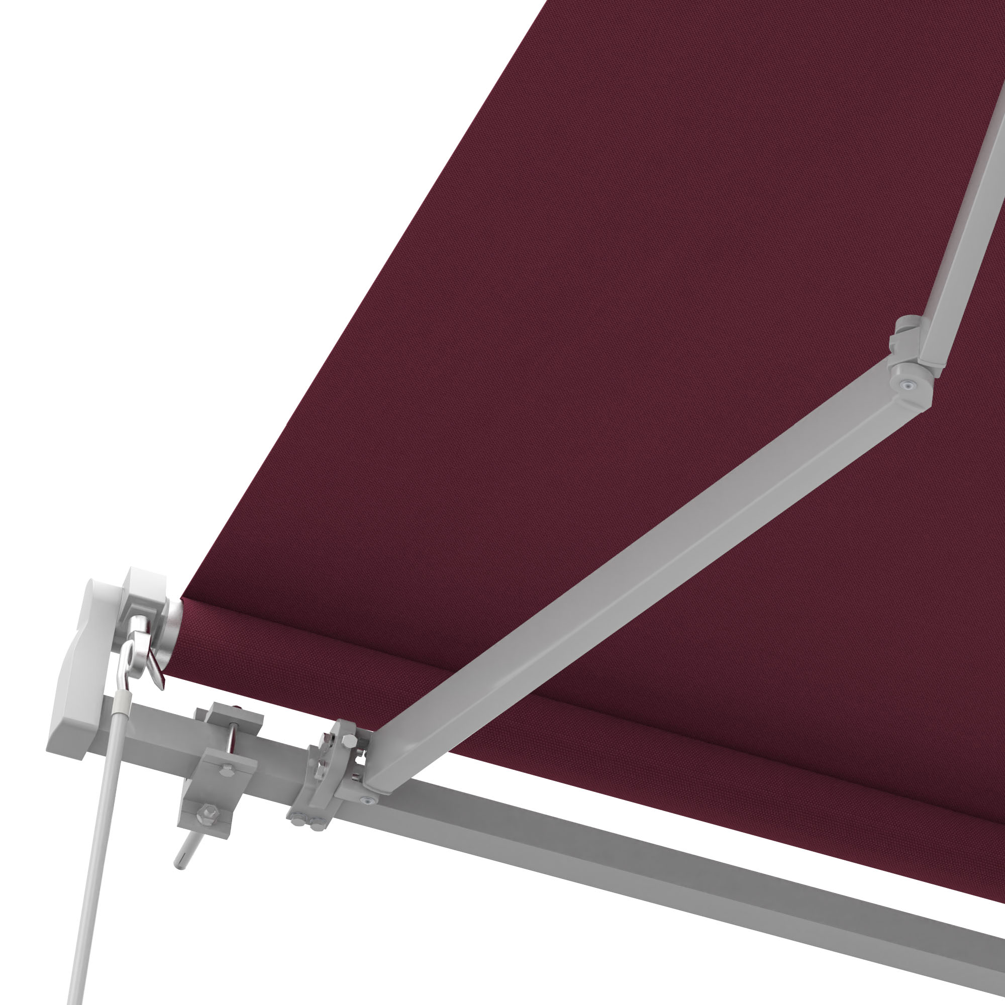 Gelenkarmmarkise Basic 2000 mit ausfahrbarem Arm und gestreiftem Tuch