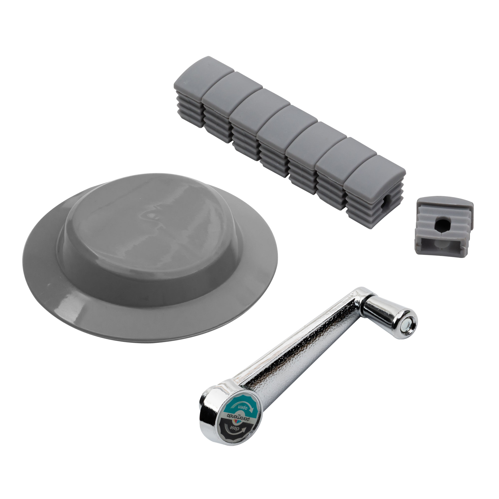 Ersatzteil-Set für Sonnenschirm, bestehend aus mehreren Komponenten zur Reparatur und Wartung