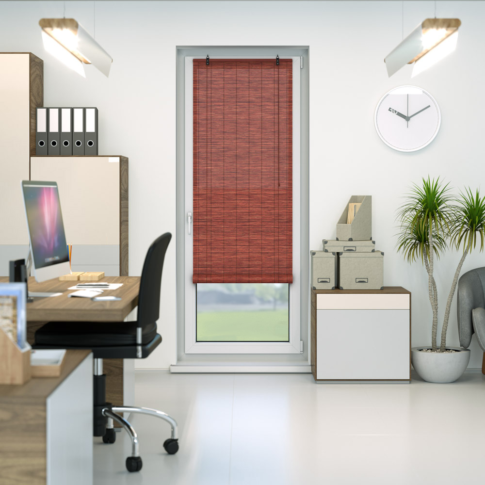 slider_image_40d4f0b9e15d4876a0bf8c4e1b113ebd Bambusrollo an einer Tür in einem Büro mit Schreibtisch und Pflanzen im Hintergrund